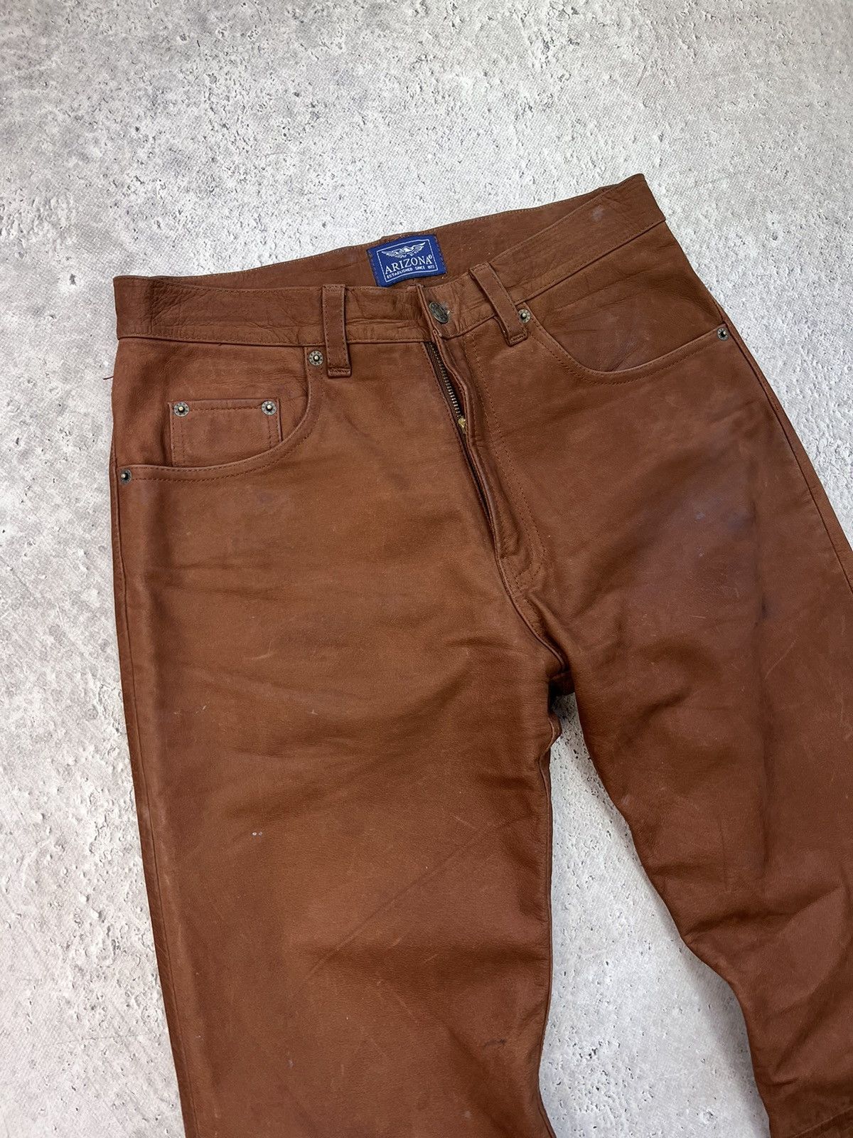 14th Addiction × Kadoya × Yasuyuki Ishii Bidding Offer © © VTG Kadoya STYLE LEATHER pants Size US 32 / EU 48 - 4 Thumbnail