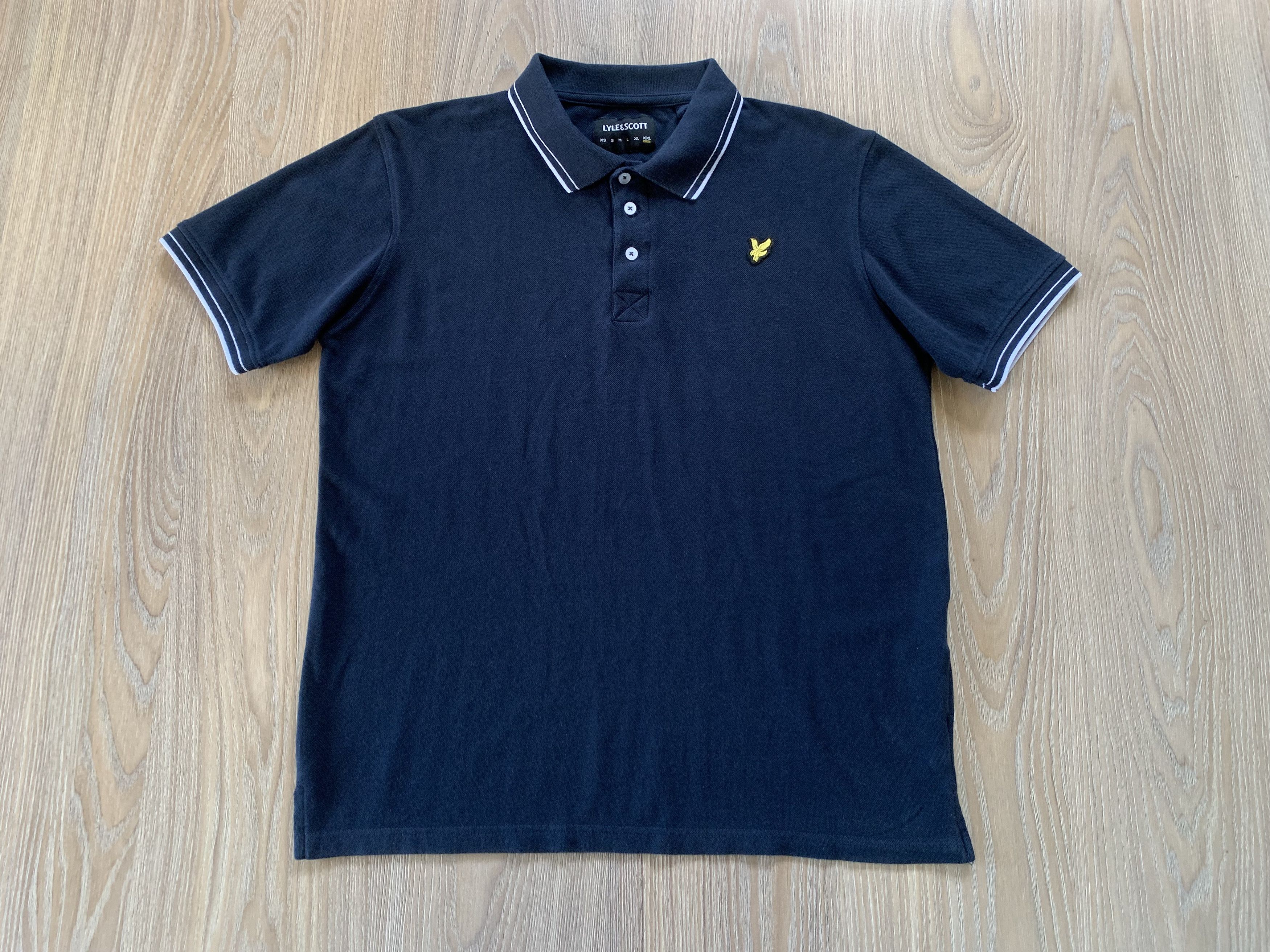Lyle & Scott Lyle & Scott Navy Blue Cotton Polo T-Shirt Size US XXL / EU 58 / 5 - 3 Thumbnail