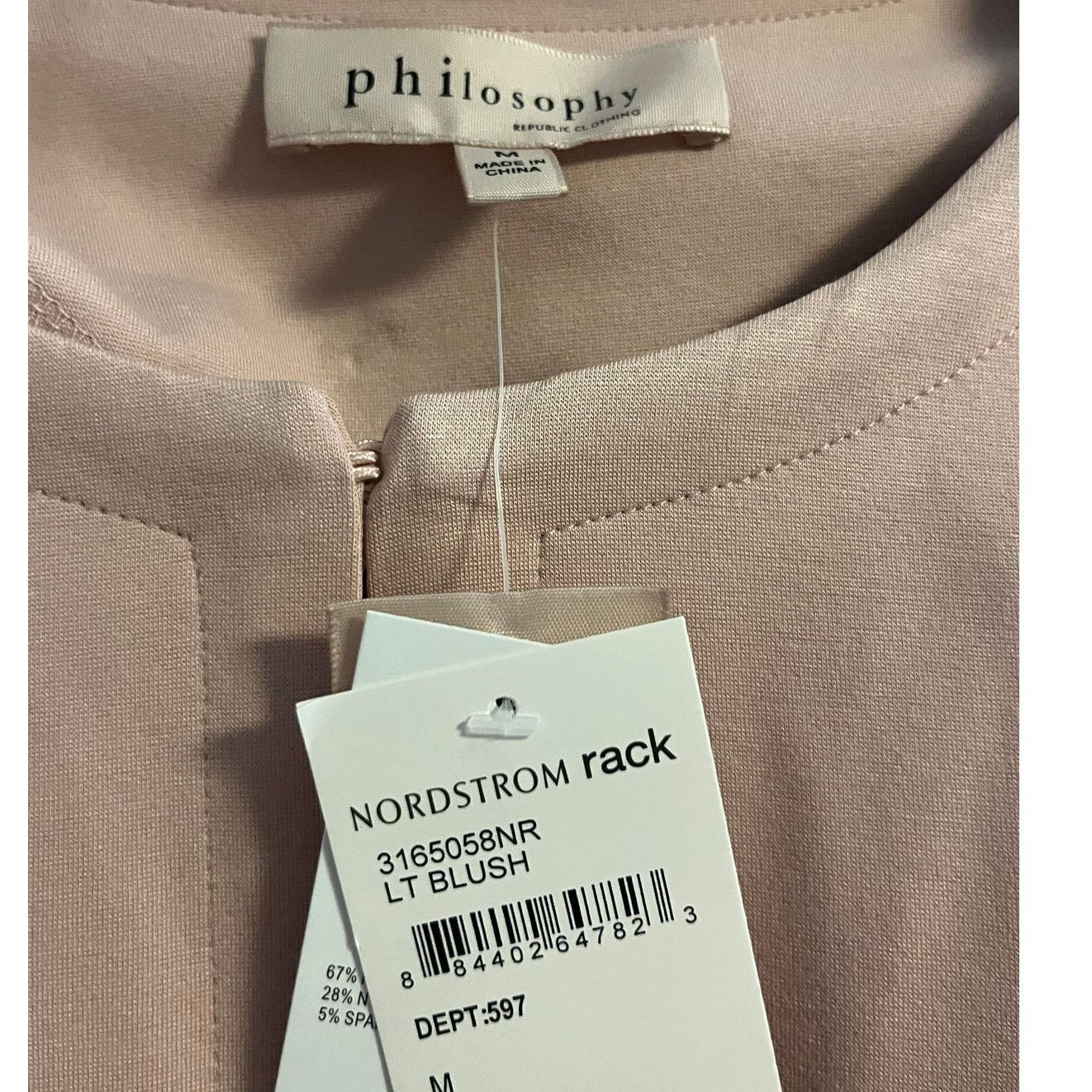 Philosophy di Lorenzo Serafini Philosophy Open Front Blush Pink Blazer 3/4 Sleeve Size M Size M / US 6-8 / IT 42-44 - 2 Thumbnail