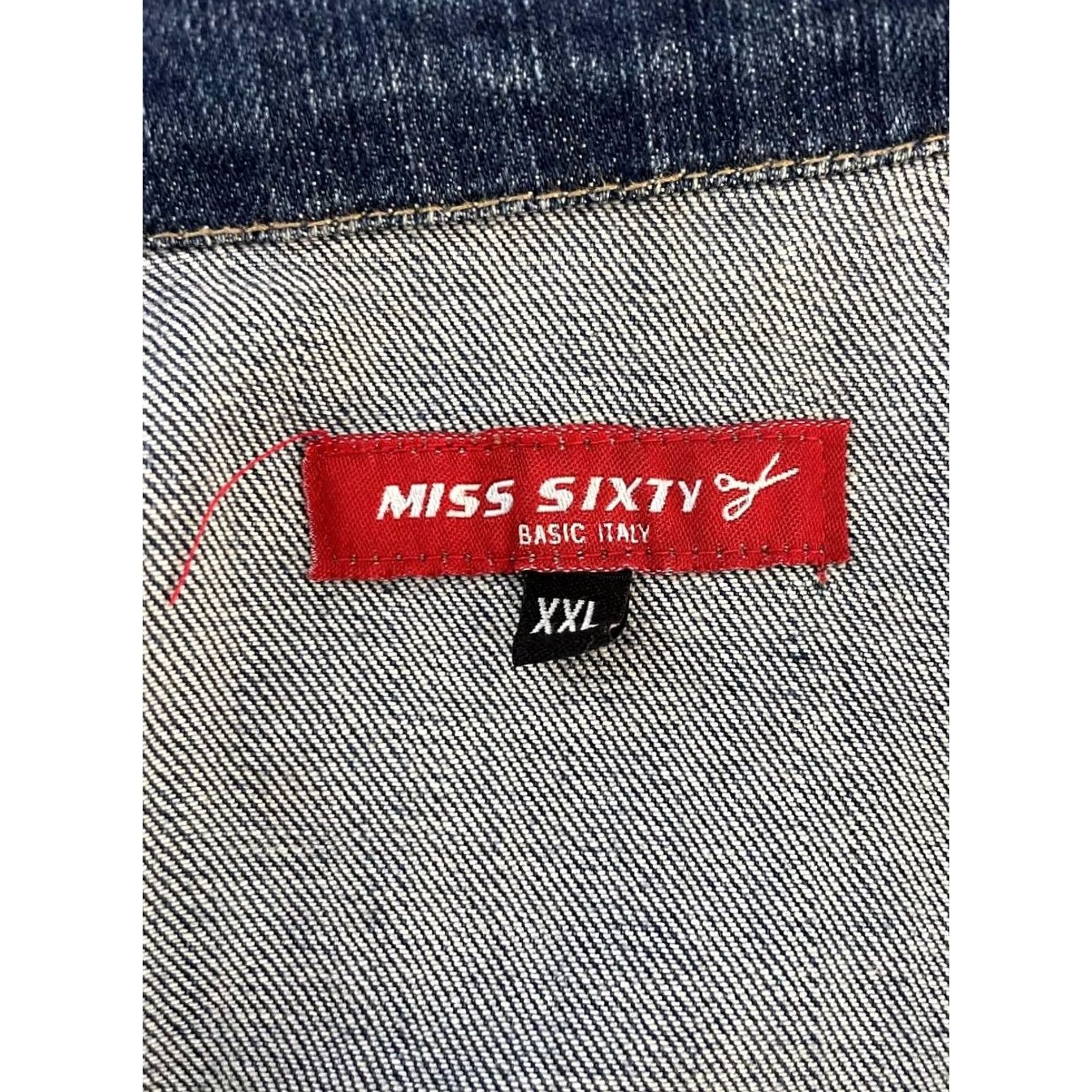 Miss Sixty Miss Sixty Women Denim Jacket XL Blue Long Sleeve Zip Front Casual Coat - Regular Fit, 2XL, Blue, Denim Jacket, Women, Jacket Size XXL / US 16-18 / IT 52-54 - 3 Thumbnail