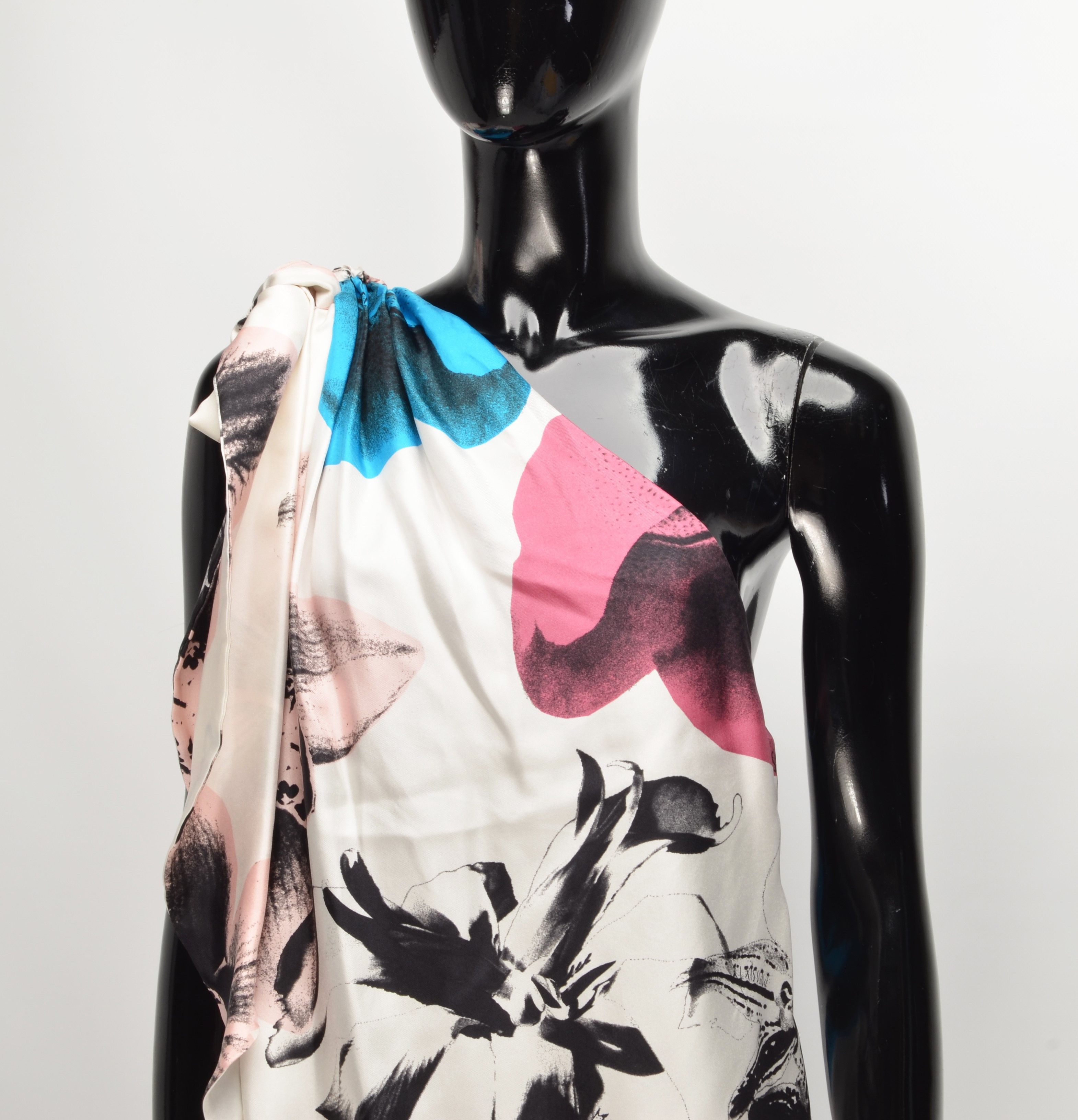 Miss Sixty Y2K Miss Sixty Vintage One Shoulder Floral Mini Dress Size S / US 4 / IT 40 - 2 Thumbnail