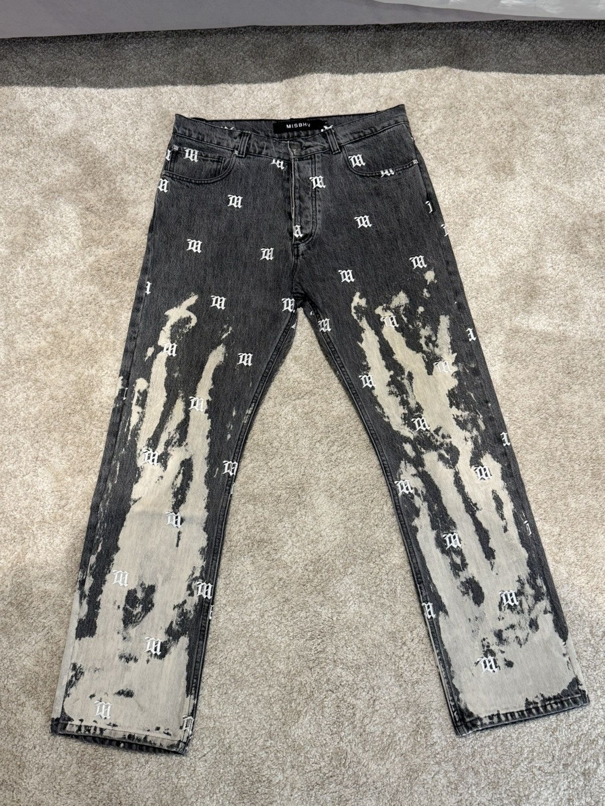 Misbhv Misbhv Logo Jeans Size US 33 - 1 Thumbnail