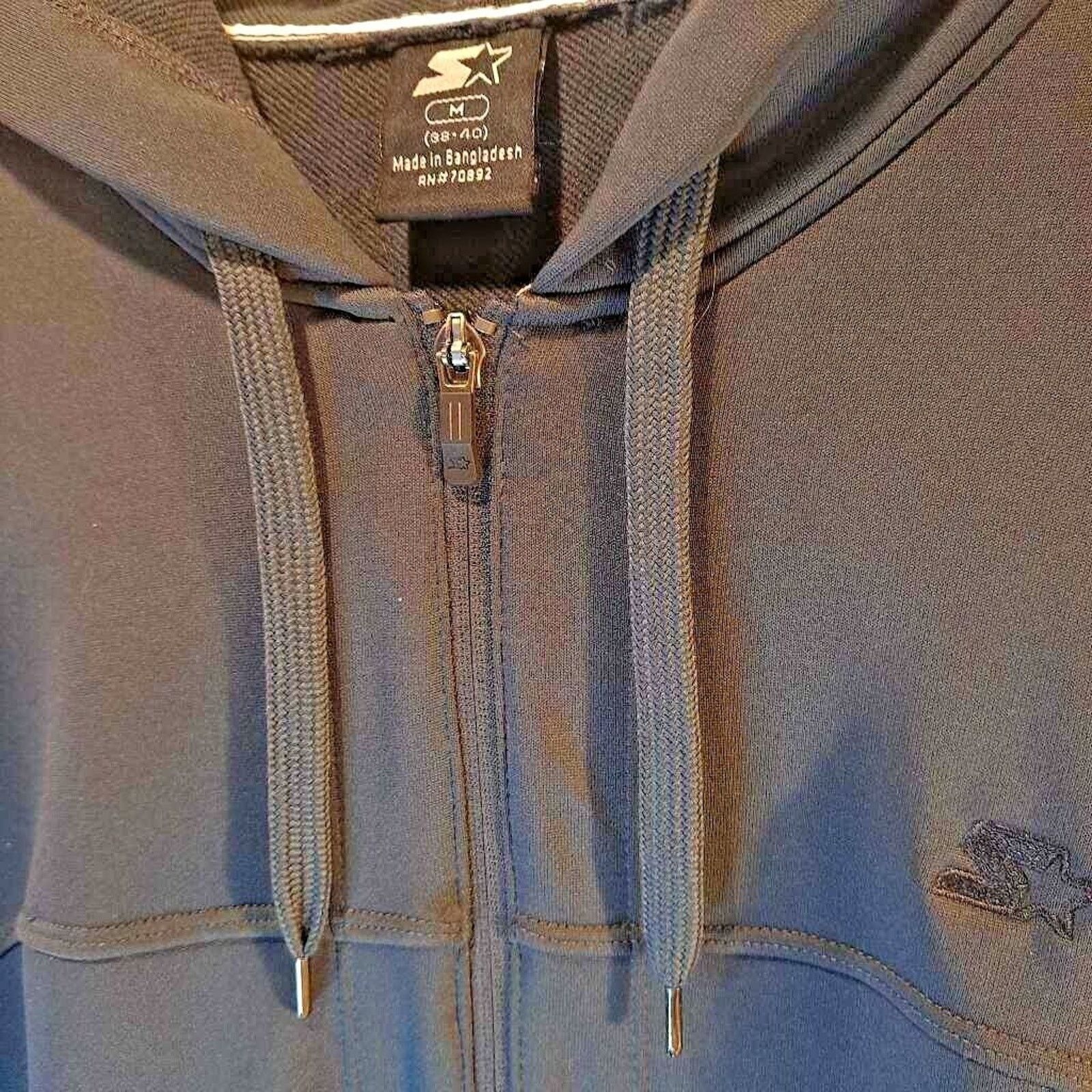 Starter Starter Men's Hoodie Sweatshirt Gray Full Zip Pockets M New Size US M / EU 48-50 / 2 - 4 Thumbnail