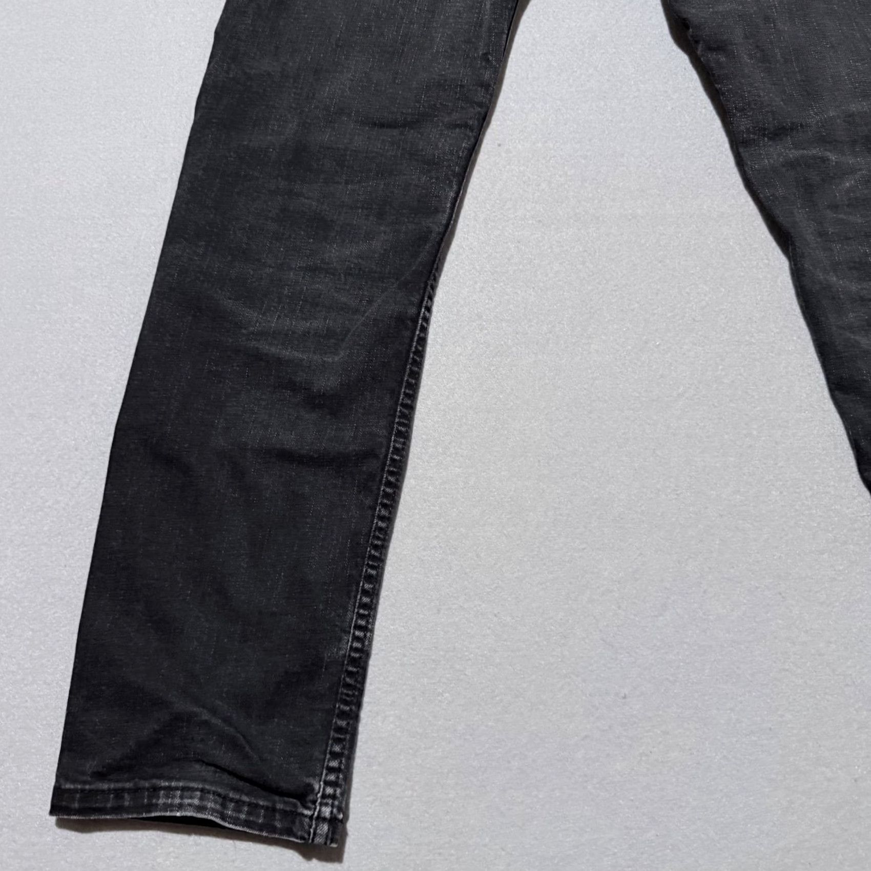 Levi's Levi's 514 Jeans Men Slim Mid 30x30 Black Distressed Straight Denim Jeans Size US 30 / EU 46 - 7 Thumbnail