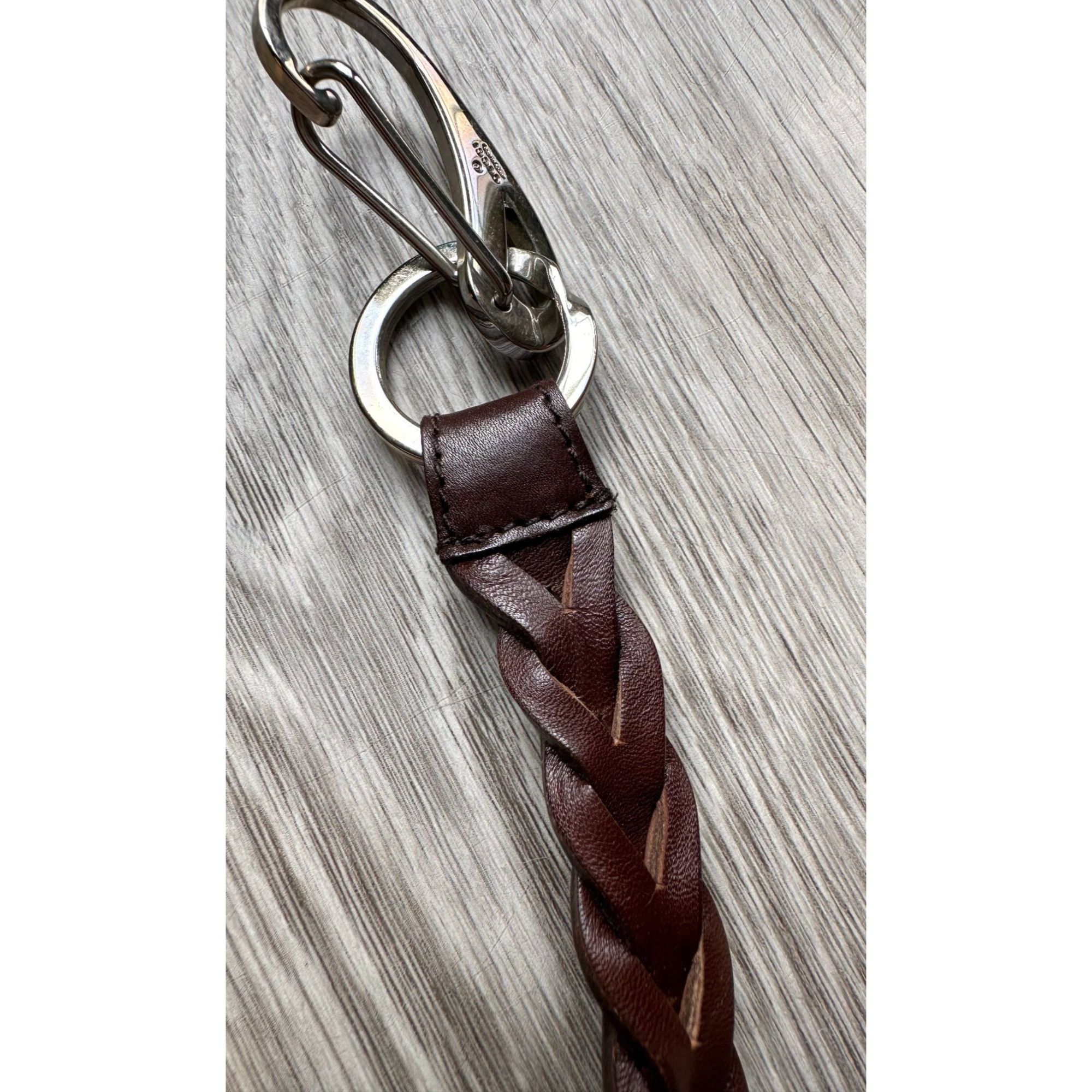 Gucci GUCCI Brown Braided Leather Belt with Caribiner Style Clasps Size ONE SIZE - 9 Thumbnail