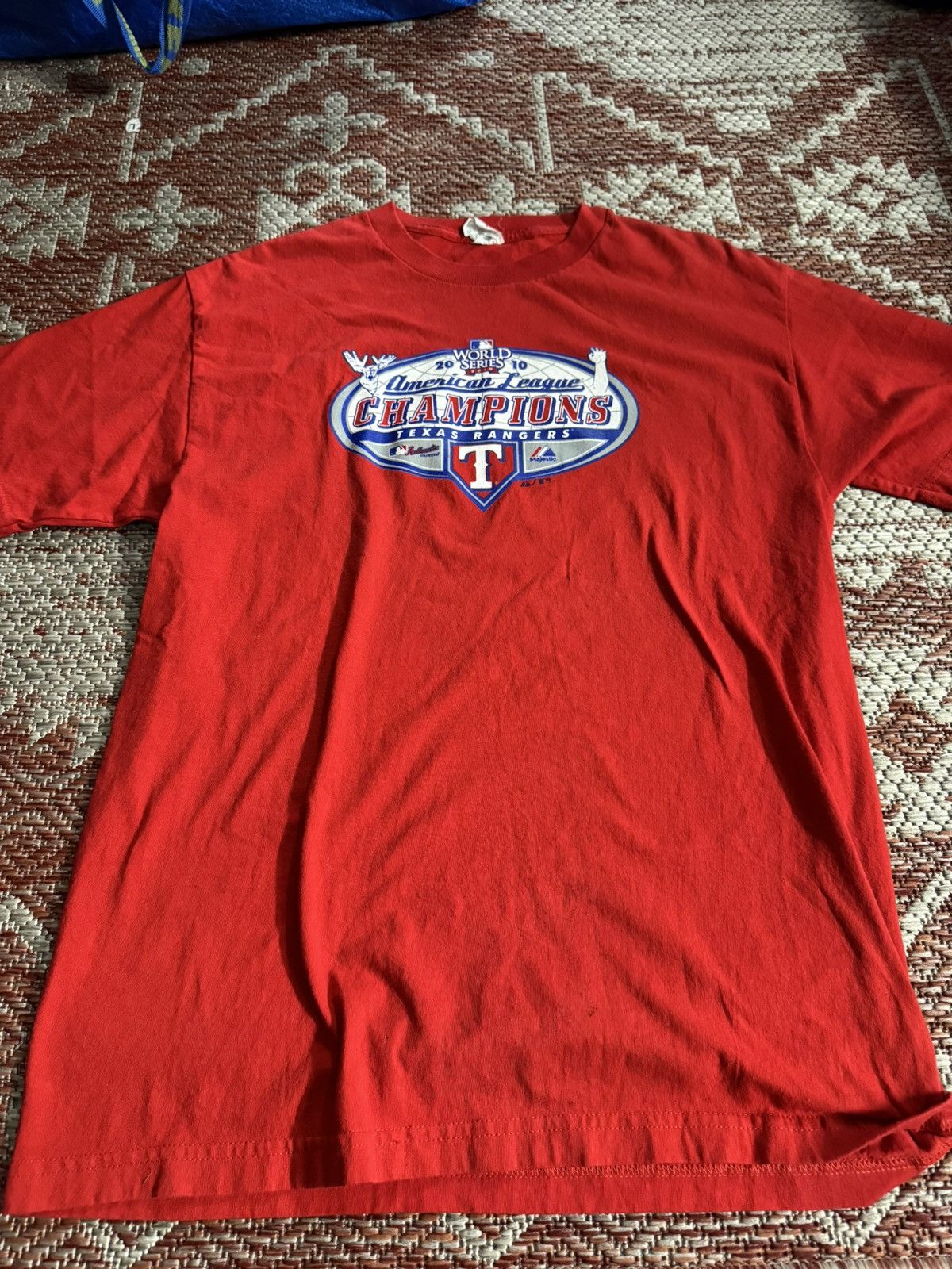 MLB Texas Rangers Champions Shirt Sz L Red Size US L / EU 52-54 / 3 - 1 Thumbnail