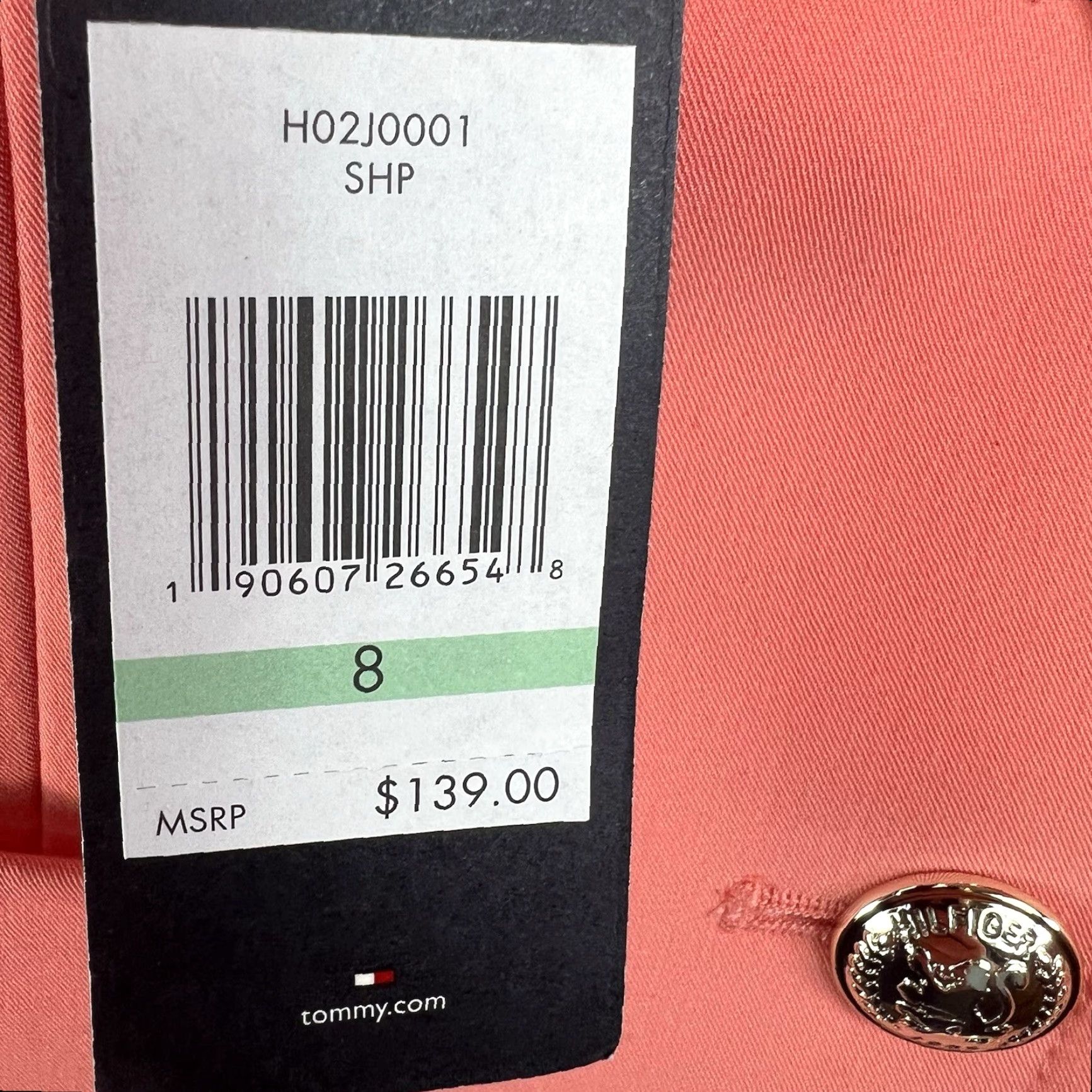 Tommy Hilfiger Tommy Hifiger Blazzer Womens Size 8 Peach NWT Size M / US 6-8 / IT 42-44 - 5 Thumbnail