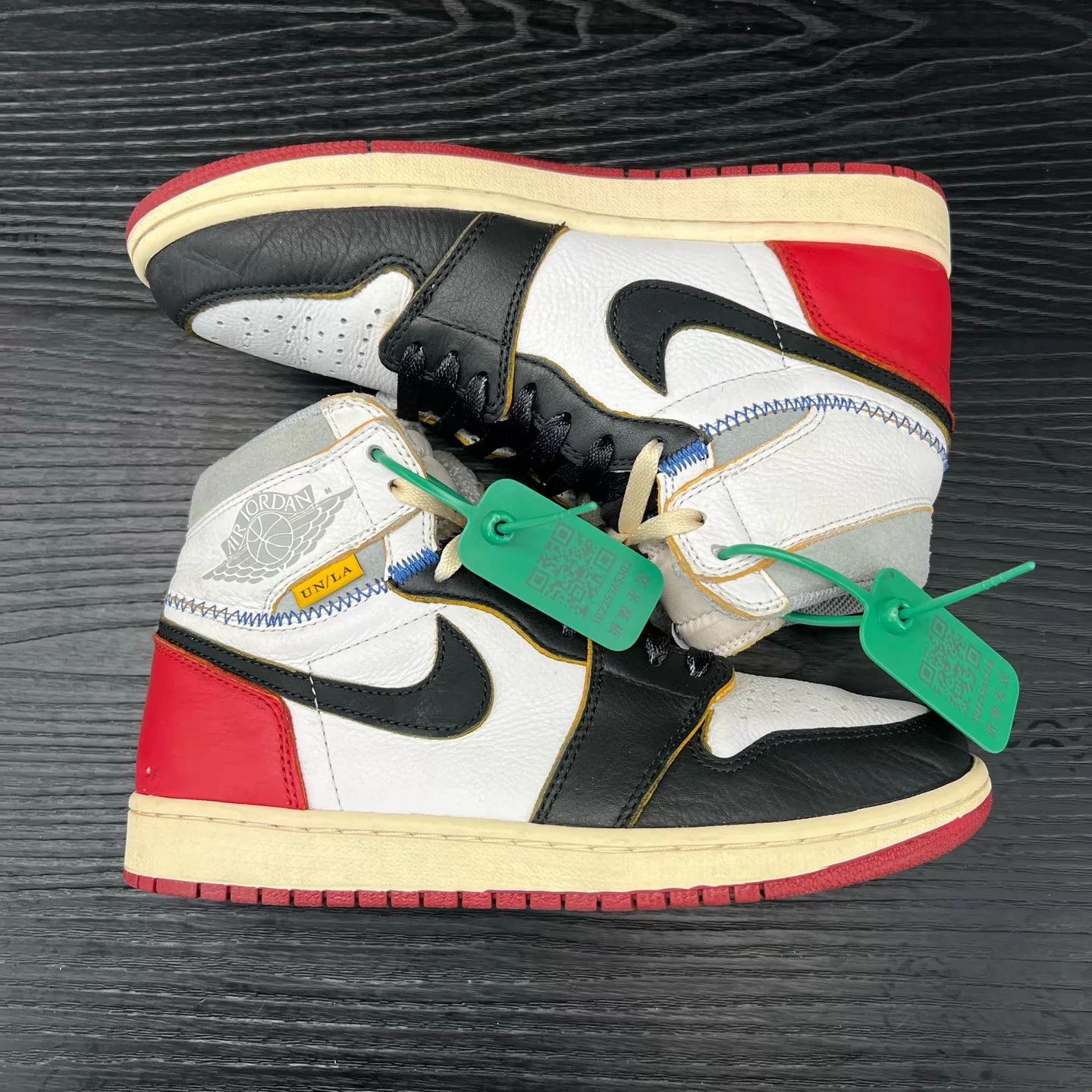 Nike Jordan 1 Union Black Red 41 Size US 8 / EU 41 - 3 Thumbnail