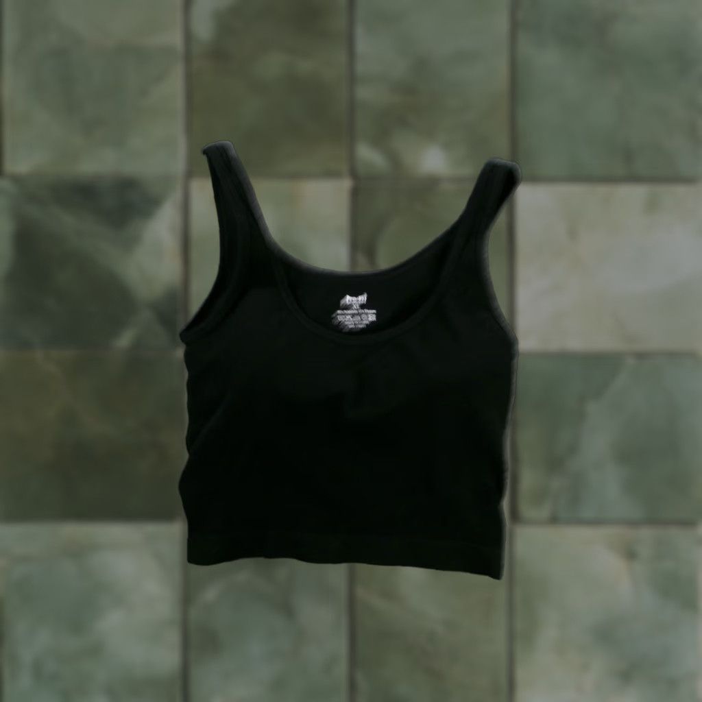 Vintage VINTAGE? No. ProFiT Tank Top Womens XL Black Cropped Sleeveless Scoop Neck Athleisure Modern Size XL / US 12-14 / IT 48-50 - 1 Thumbnail