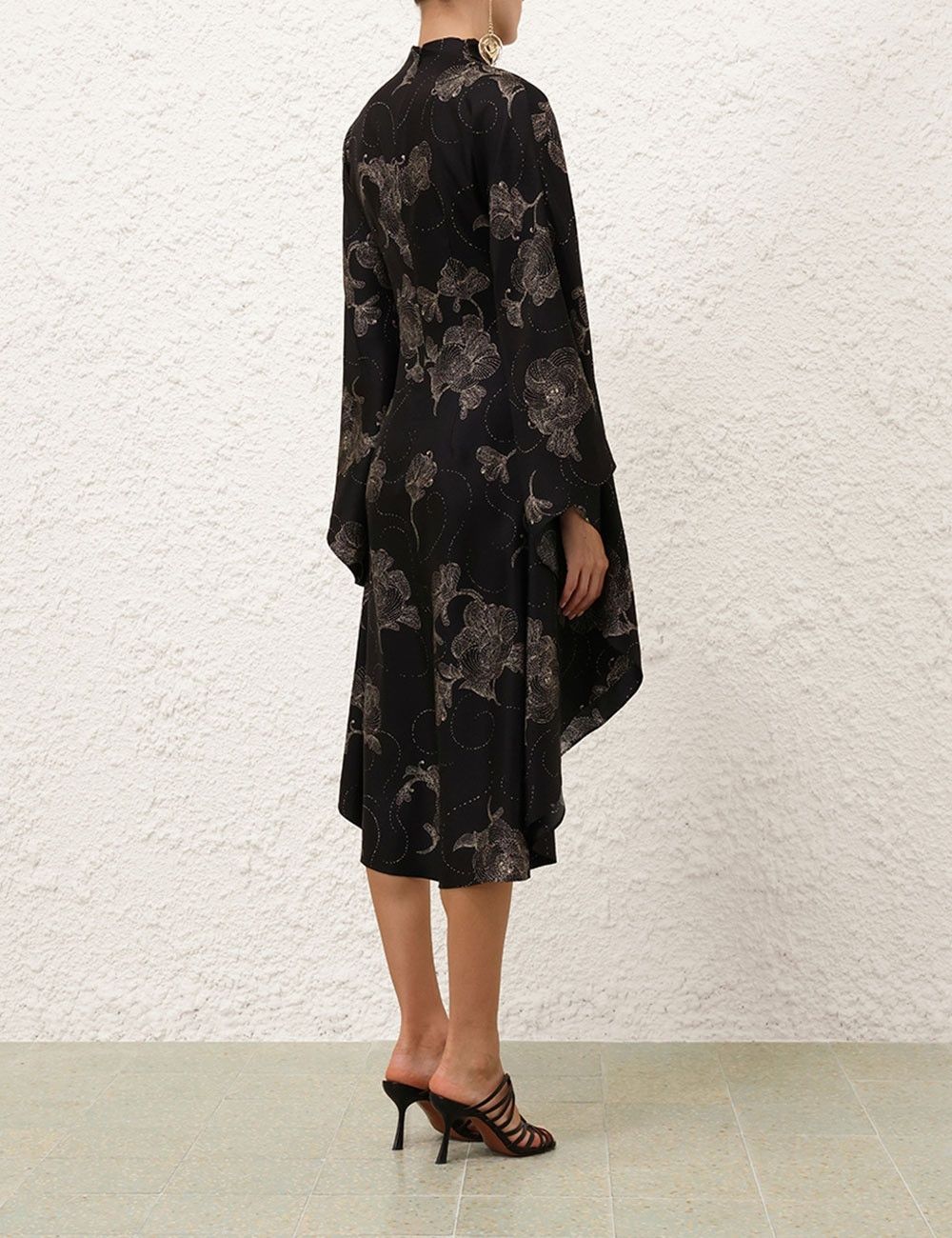 Zimmermann oc11z0825 Eden Draped Tunic Dress in Black Size L / US 10 / IT 46 - 4 Thumbnail