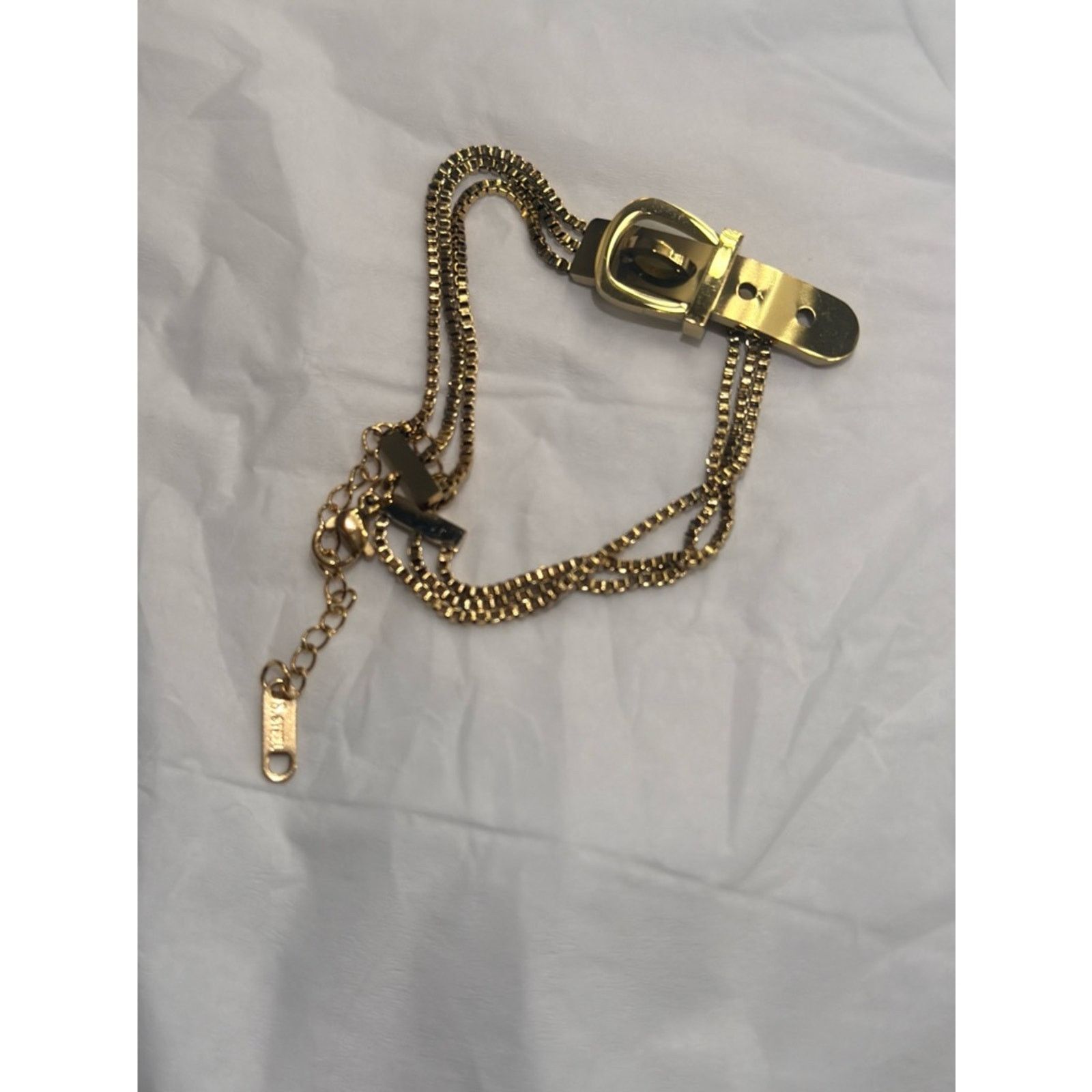 &SONS Gold Stainless Steel Buckle Bracelet Size ONE SIZE - 4 Thumbnail