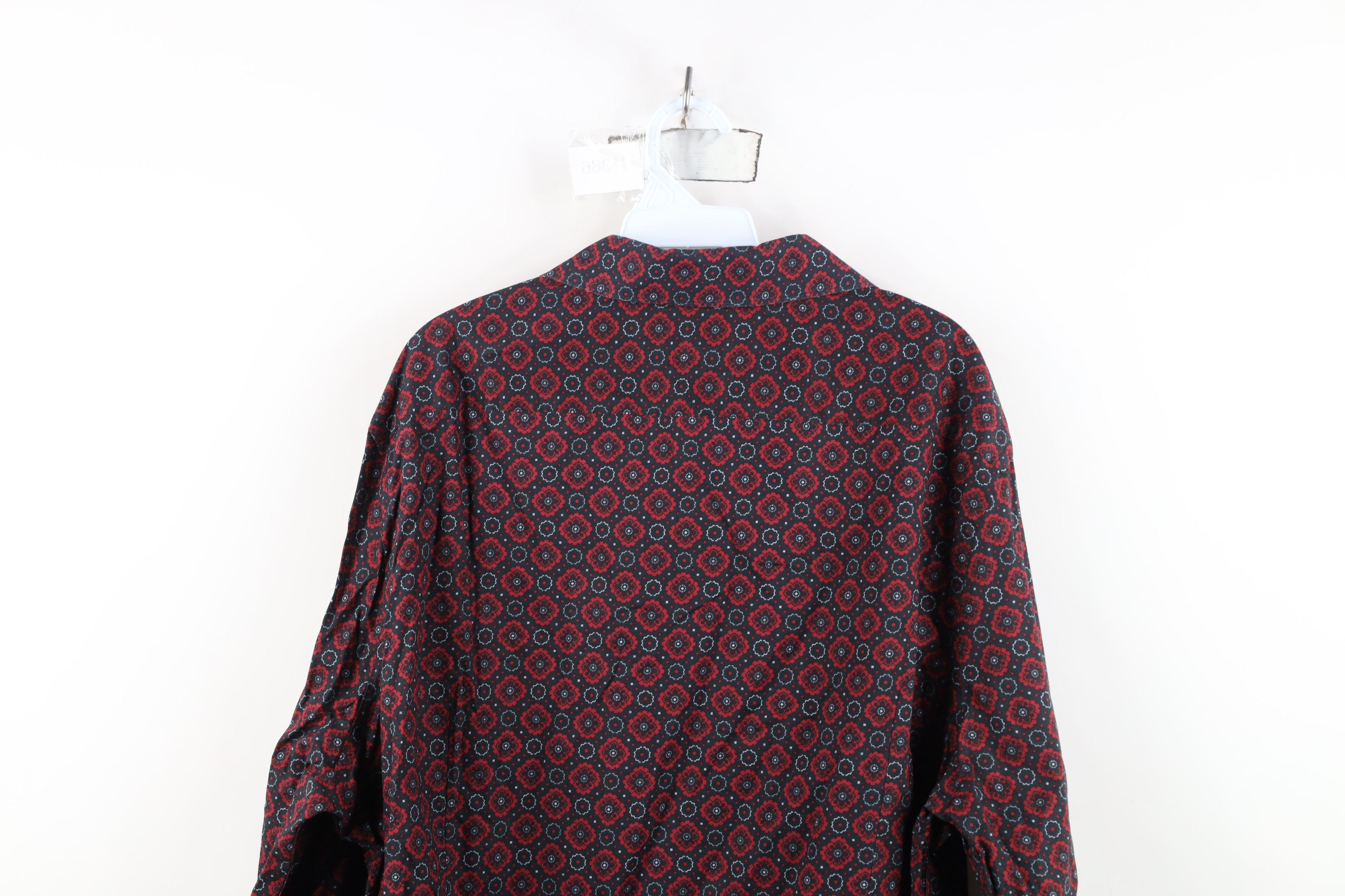 Express Express Slim Geometric Tapestry Collared Button Shirt Cotton Size US XXL / EU 58 / 5 - 10 Thumbnail