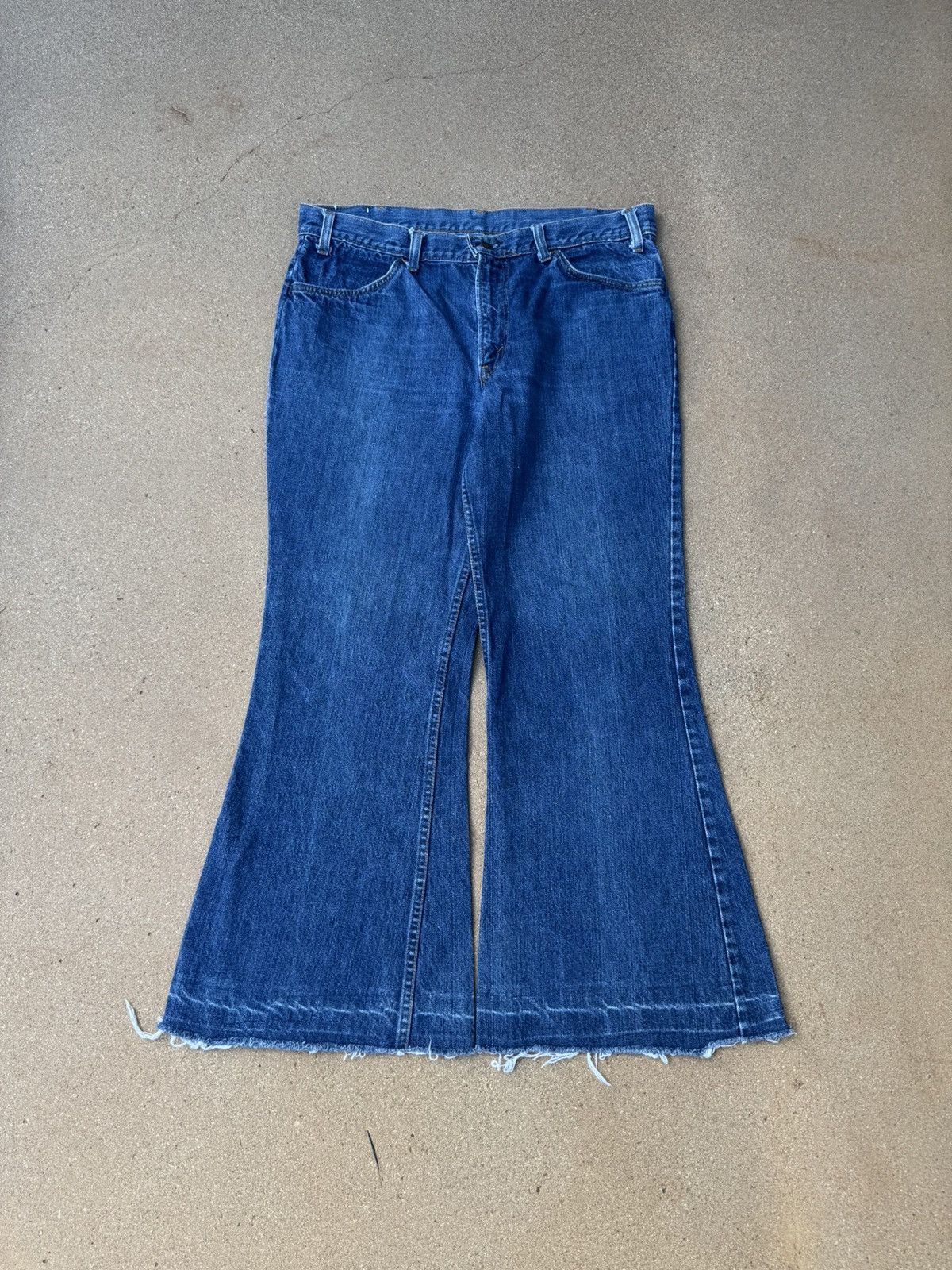 Levi's Vtg 70’s Levi’s 684 Orange Tab Bellbottom Flare Jeans 36x28 Size US 36 / EU 52 - 1 Thumbnail