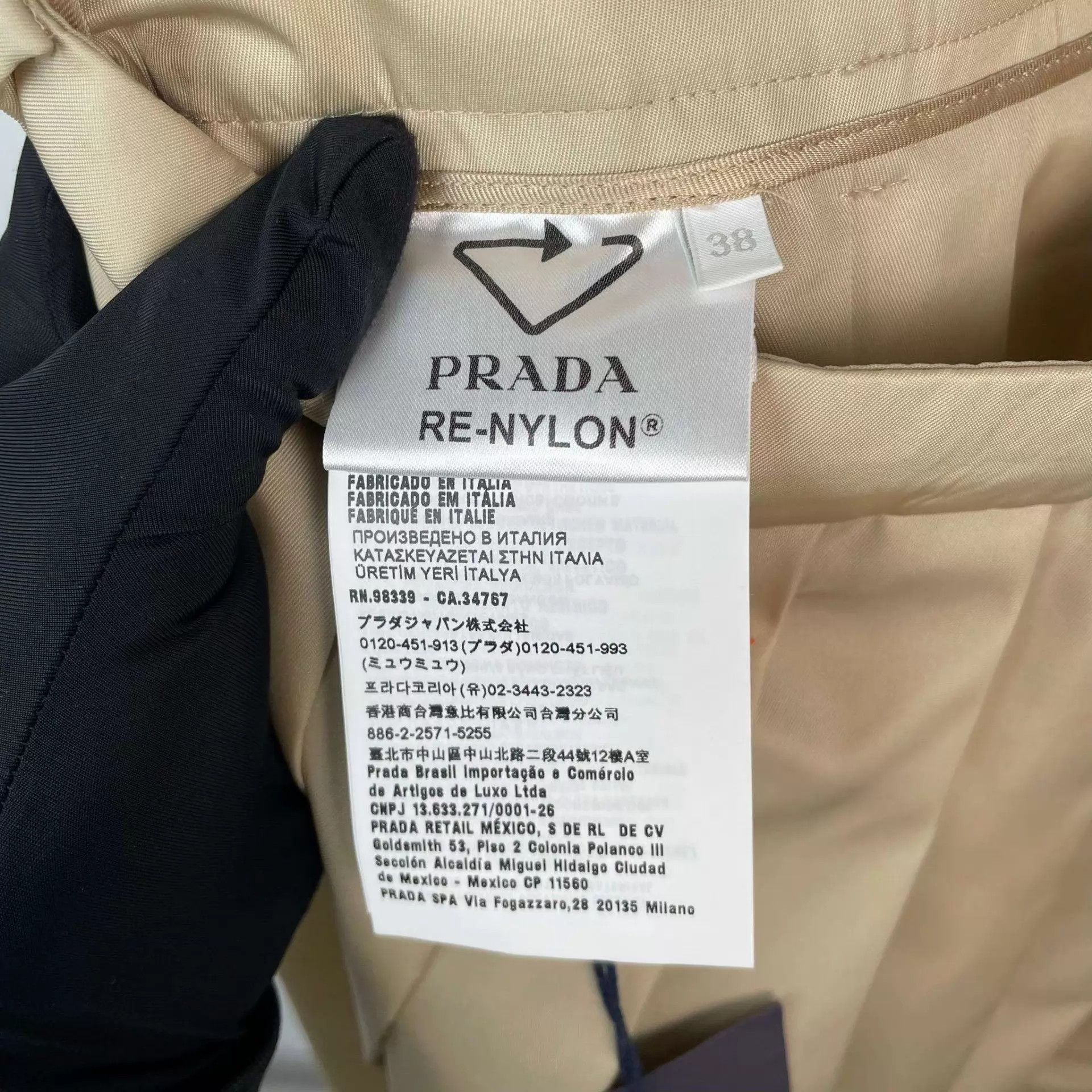 Prada Prada Canvas Pleated Long Dress 38 Khaki NWT Size 26" / US 2 / IT 38 - 4 Thumbnail