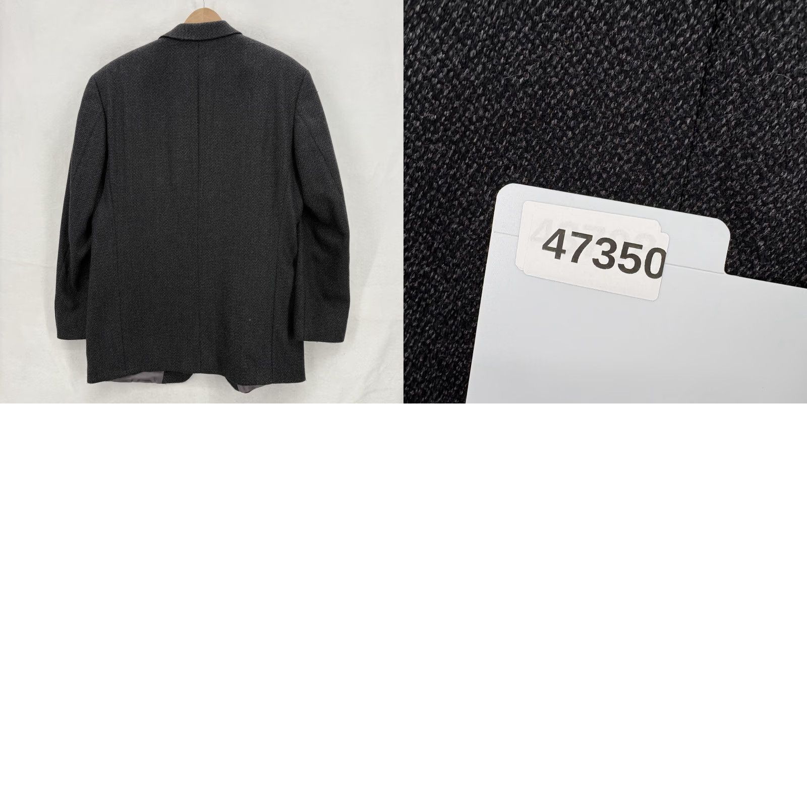Hugo Boss VINTAGE Hugo Boss Blazer Mens 42R Gray Herringbone Cashmere Wool Blend Sport Coat USA Size 42R - 10 Thumbnail