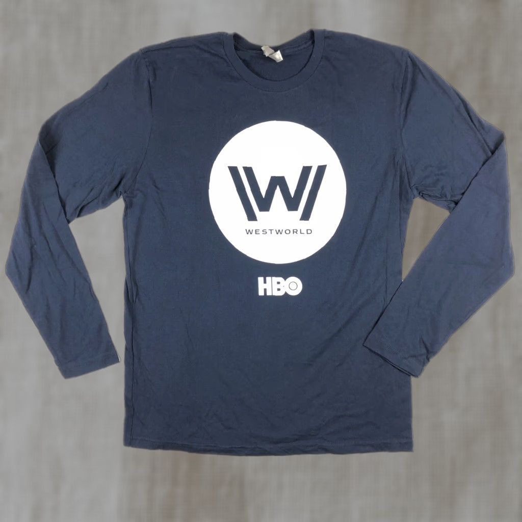 Next Level VINTAGE West World Shirt Men Large Blue White Tee Spell Out Big HBO TV Show Promo Adult Size US L / EU 52-54 / 3 - 1 Thumbnail
