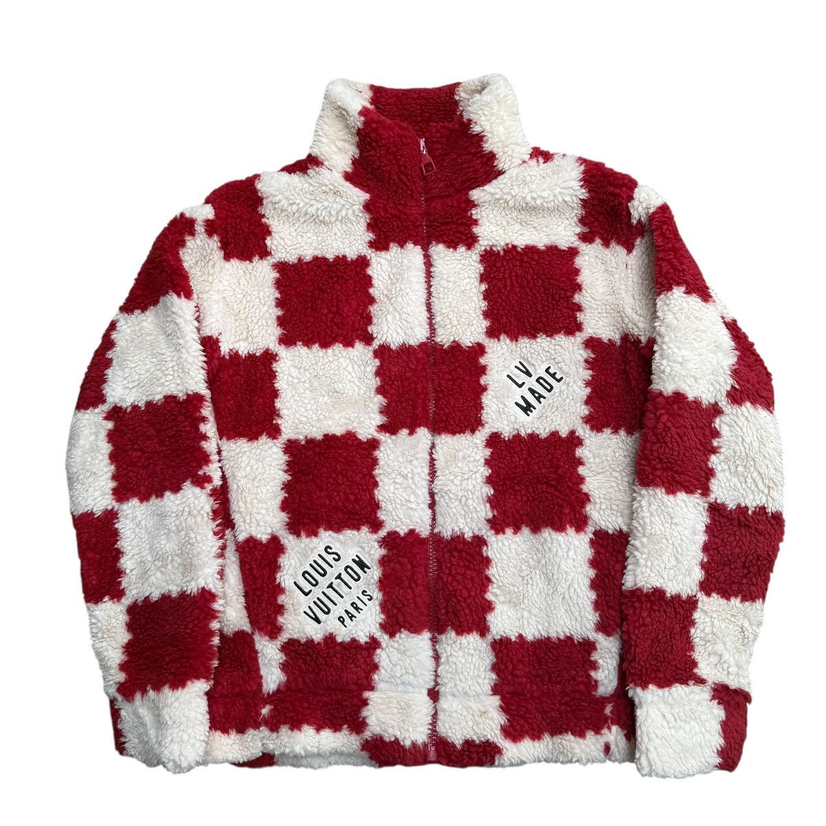 Louis Vuitton × Nigo Louis Vuitton Nigo Jacquard Damier Fleece Blouson Jacket Size US L / EU 52-54 / 3 - 3 Thumbnail