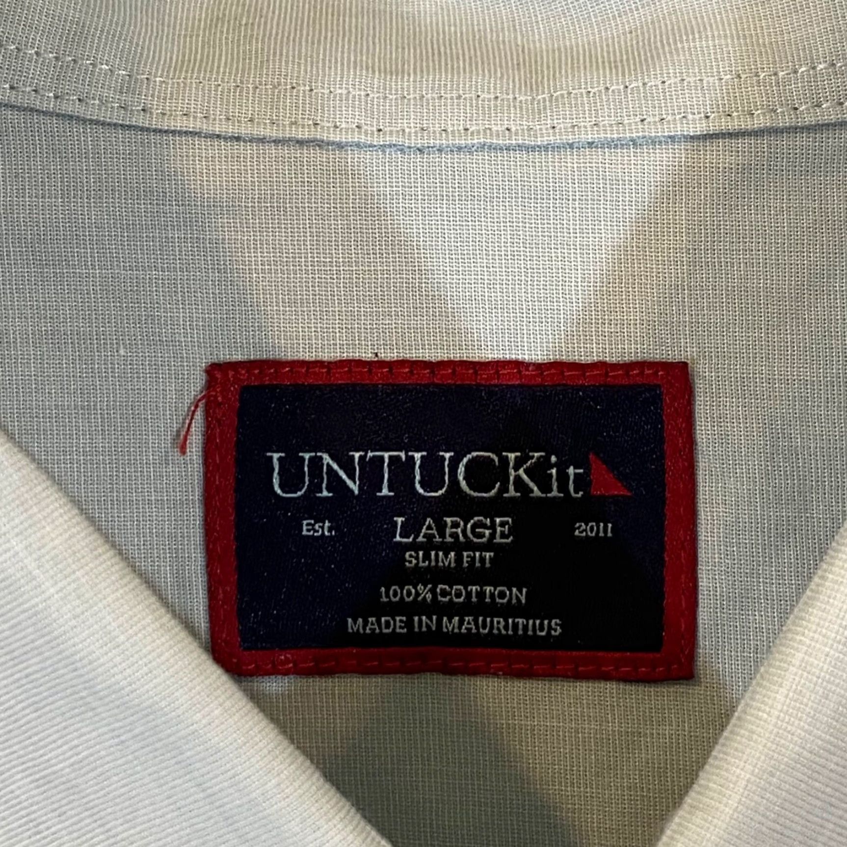 UNTUCKit UNTUCKit Shirt Mens L Slim Light Seafood Green Button-Down Cotton Dress Top L/S Shirt Size US L / EU 52-54 / 3 - 3 Thumbnail