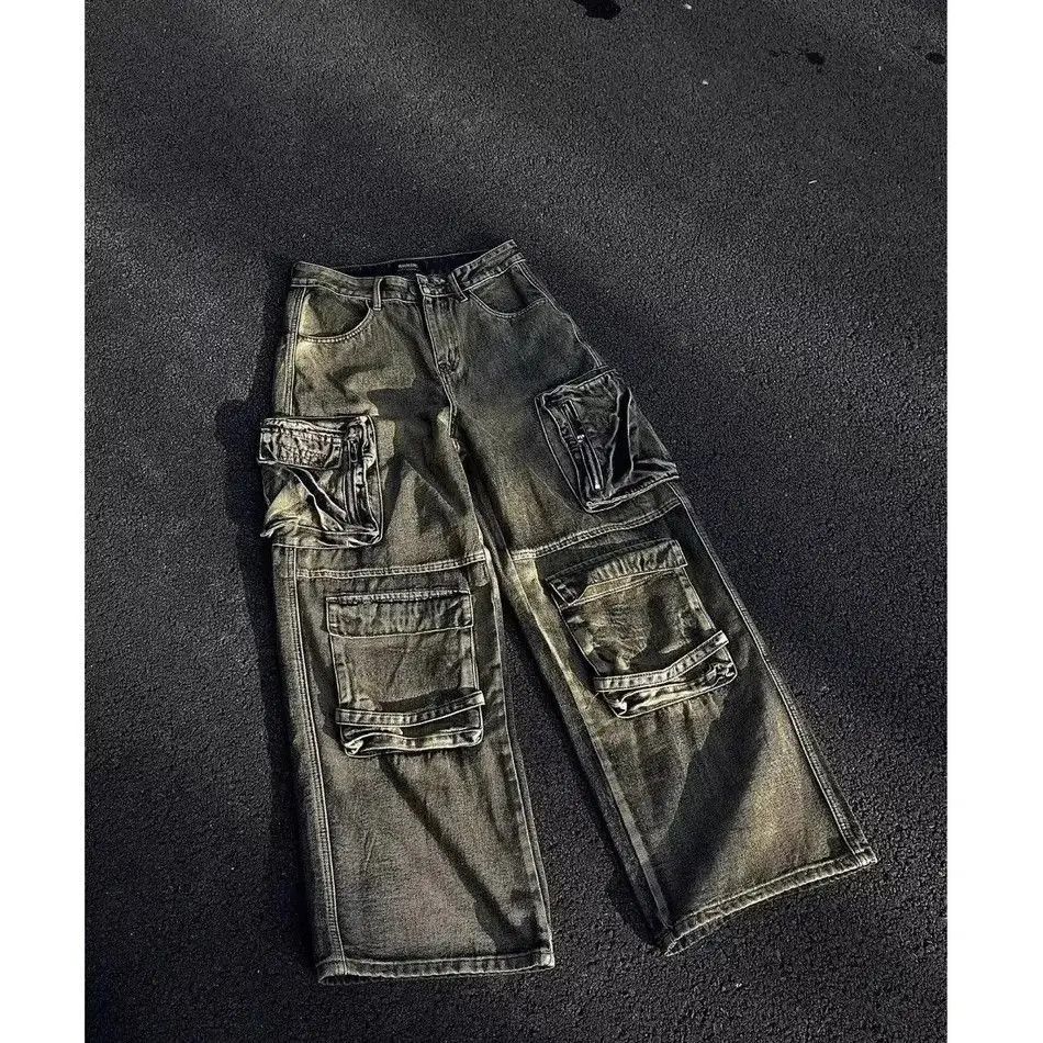 Japanese Brand Multi pocket hip-hop loose jeans Size US 32 / EU 48 - 2 Thumbnail