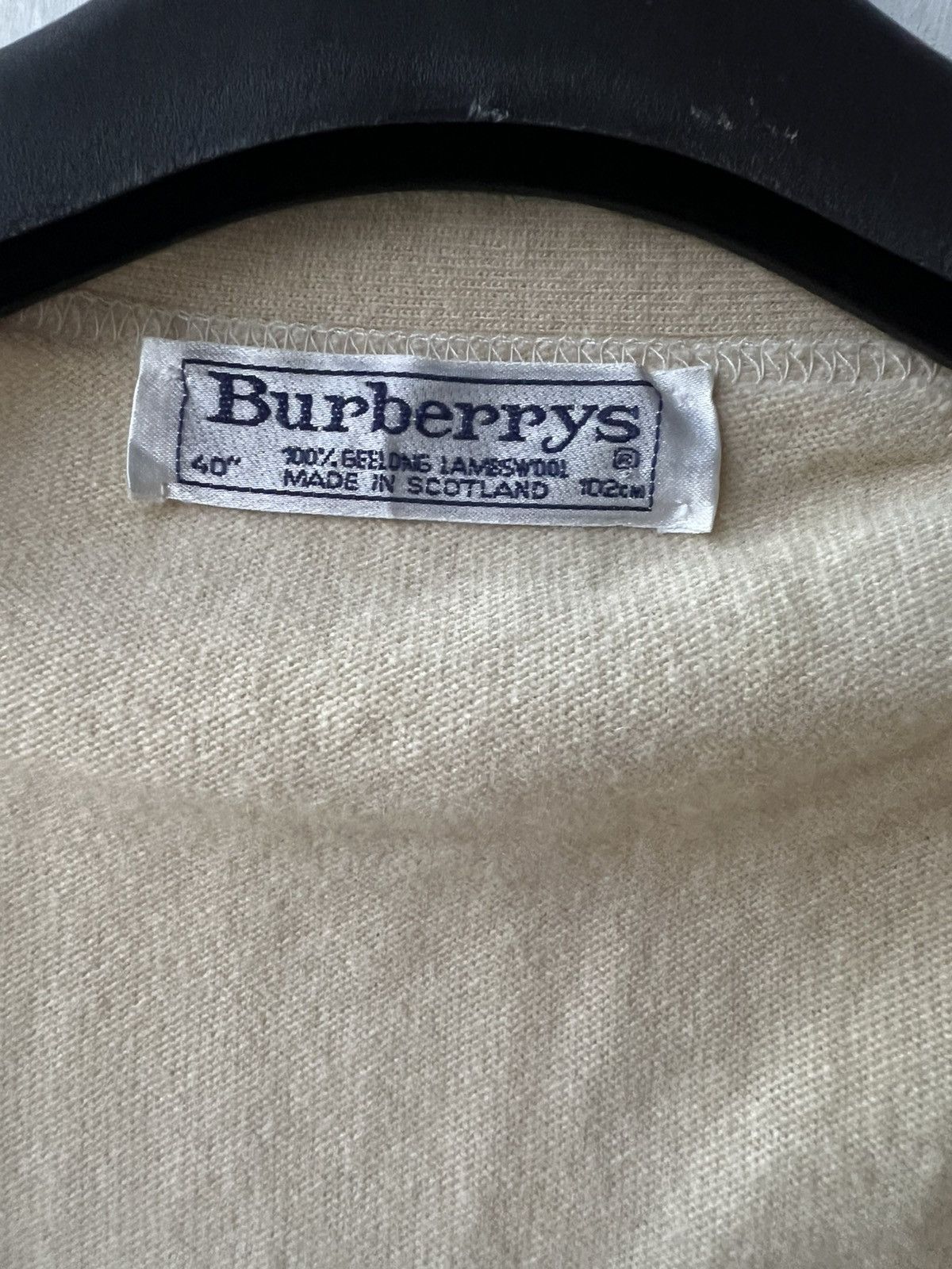 Burberry × Vintage 80s Burberry Wool Cardigan Size US L / EU 52-54 / 3 - 6 Thumbnail