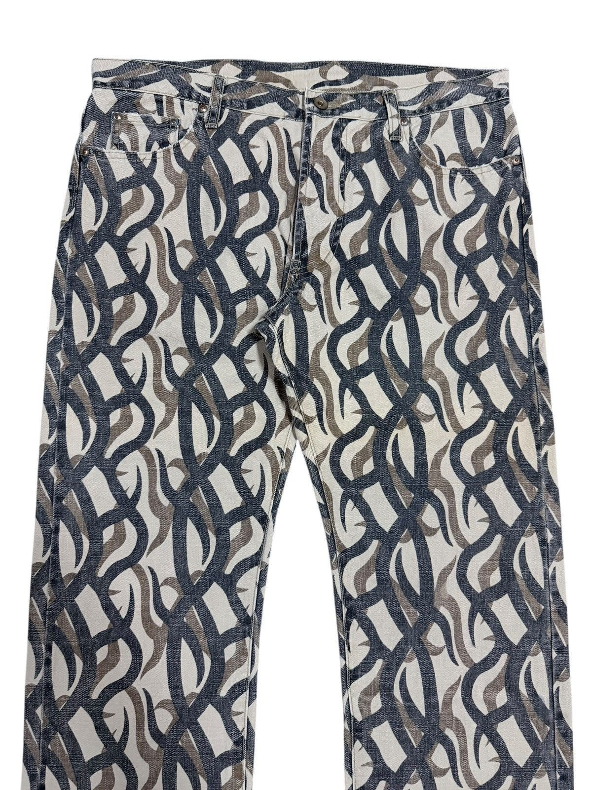 If Six Was Nine Vtg🔥Gogmagog Inspired Number Nine Tribal Camo Denim Size US 36 / EU 52 - 3 Thumbnail
