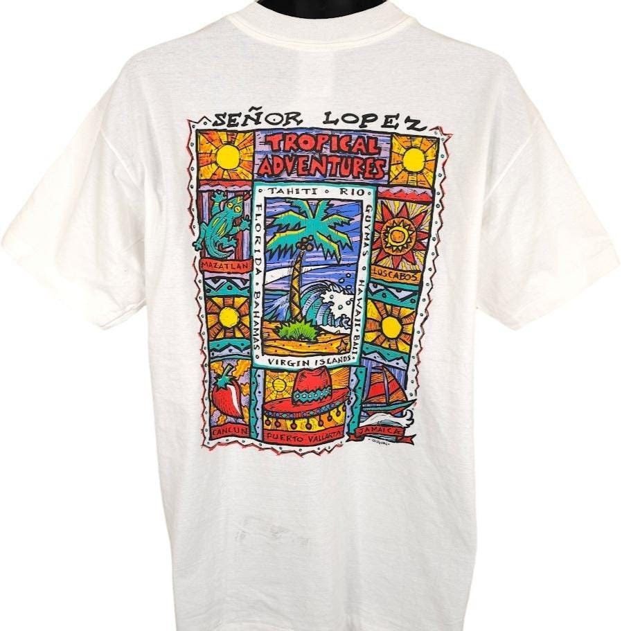Vintage Vintage Senor Lopez T Shirt Mens Size Large White 80s 90s Size US L / EU 52-54 / 3 - 1 Thumbnail