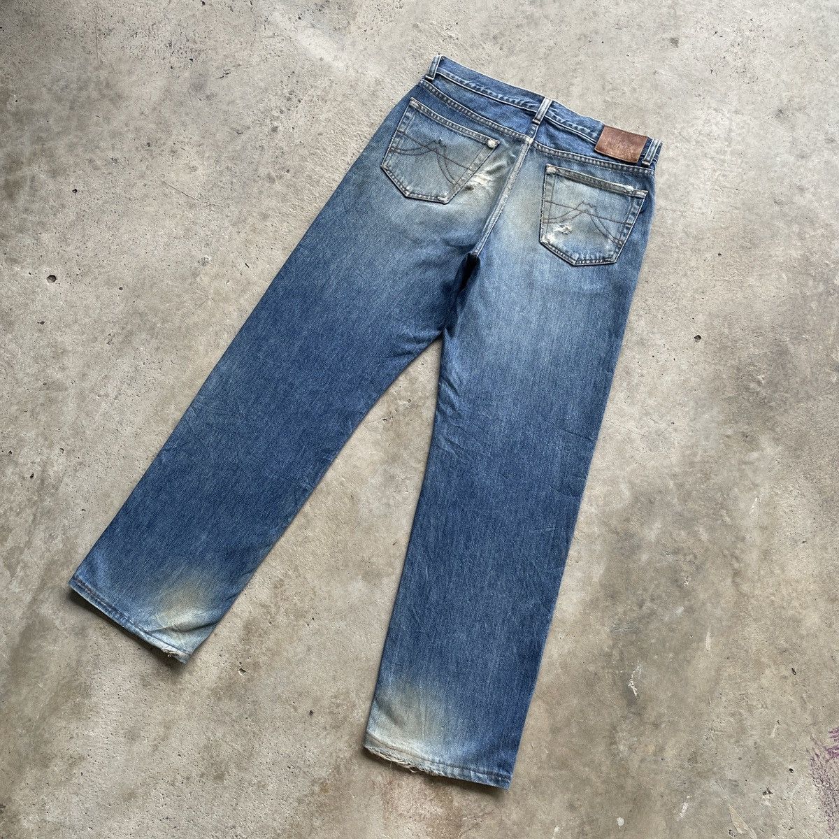 Jean × Kenzo W31x29.5 Vintage Kenzo Jeans Faded Denim Pants Size US 31 - 14 Thumbnail