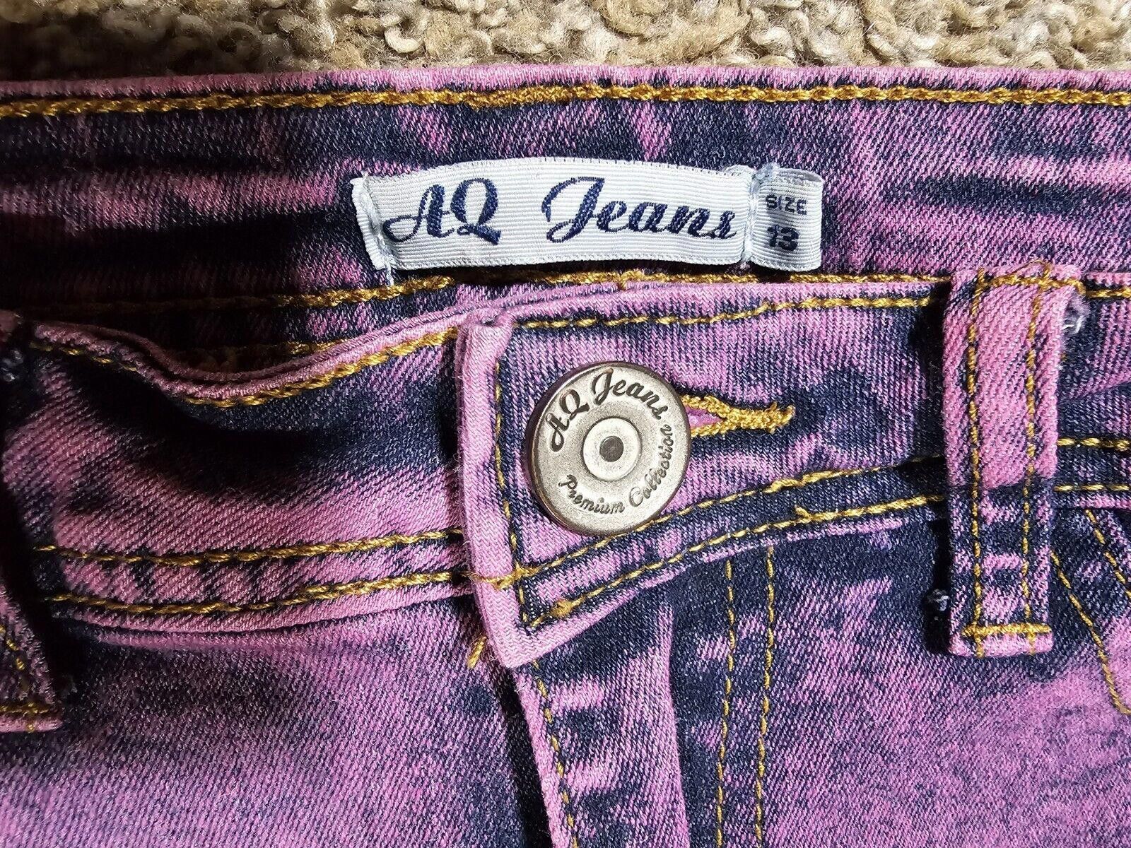 Pink AQ Jeans purple pink denim Size 13 Size 30" / US 8 / IT 44 - 2 Thumbnail