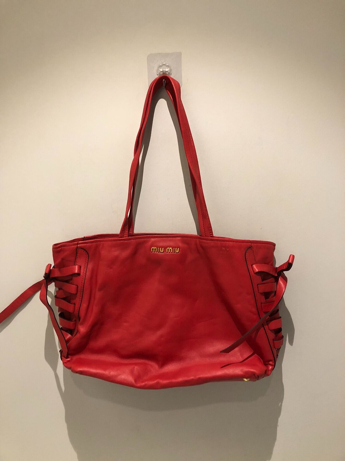 Miu Miu Miu Miu Bow Strap Tote Bag Size ONE SIZE - 1 Thumbnail