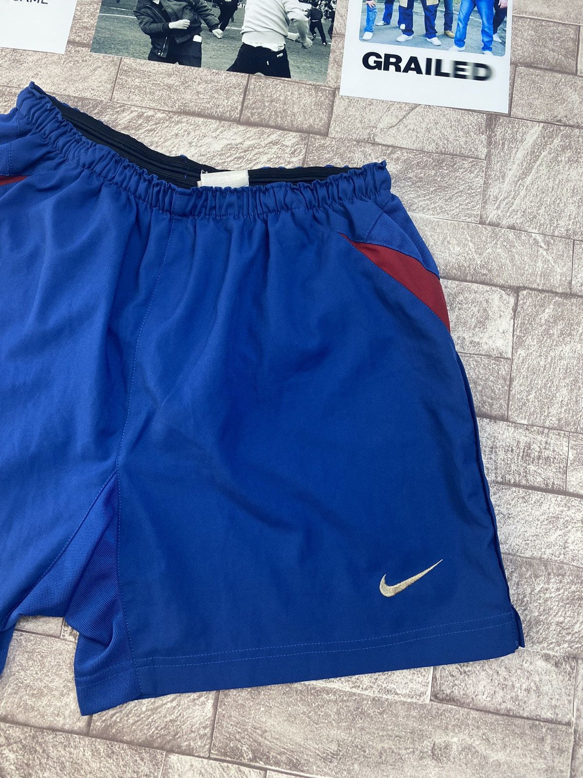Nike × Vintage FC BARCELONA 2002-2003 HOME FOOTBALL SOCCER SHORTS NIKE Size US 32 / EU 48 - 2 Thumbnail