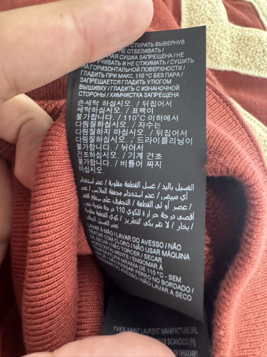 Saint Laurent Paris SAINT LAURENT 24 Graphic Sweater Red Size US M / EU 48-50 / 2 - 5 Thumbnail