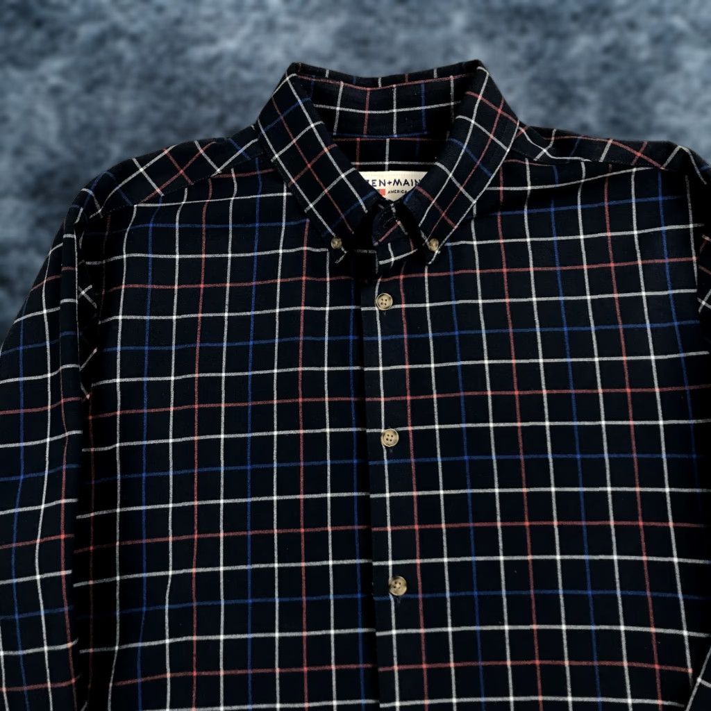 Mizzen+Main Mizzen+Main Shirt Mens Large Trim Fit Blue Check Rayon Made USA Casual Button-Up Size US L / EU 52-54 / 3 - 1 Thumbnail
