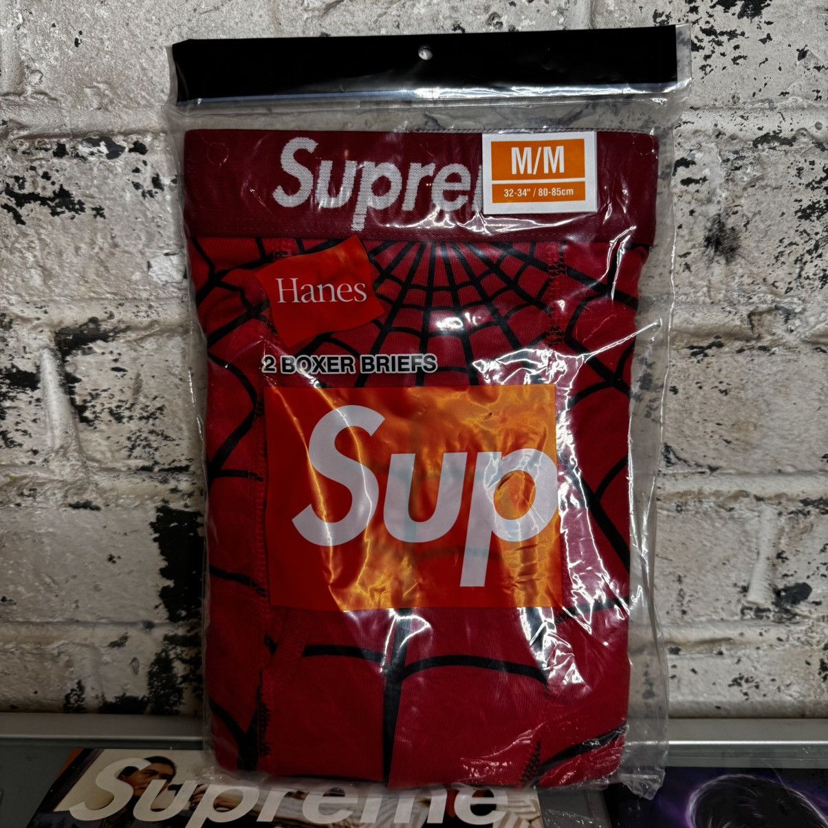 Supreme Supreme Hanes Spider-Man Boxer Briefs 2 Pack Red Medium Size ONE SIZE - 1 Thumbnail