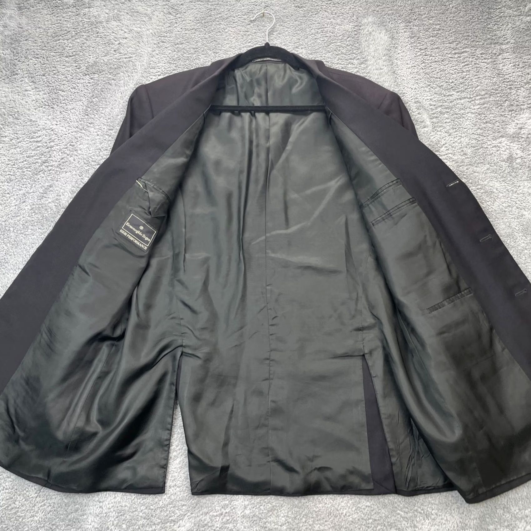 Ermenegildo Zegna VINTAGE Ermenegildo Zegna Blazer Jacket Mens Large Black Coat Single Breasted Size 42R - 2 Thumbnail