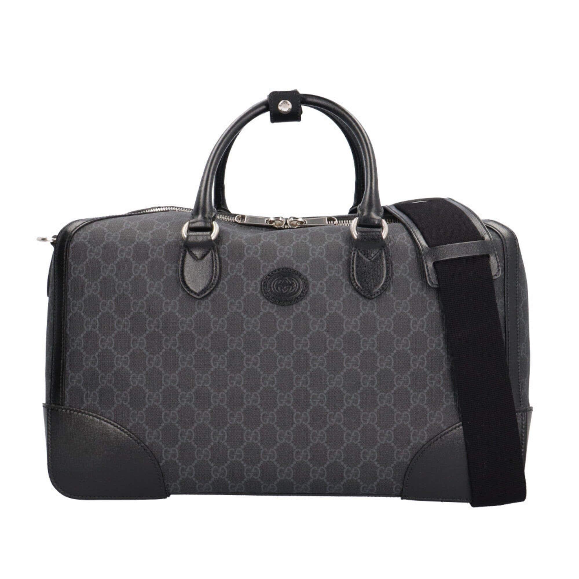 Gucci Gucci Interlocking G Duffle Bag, Boston GG Supreme Canvas 696014, Black, Men's/Women's, GUCCI 2-way Size ONE SIZE - 1 Thumbnail