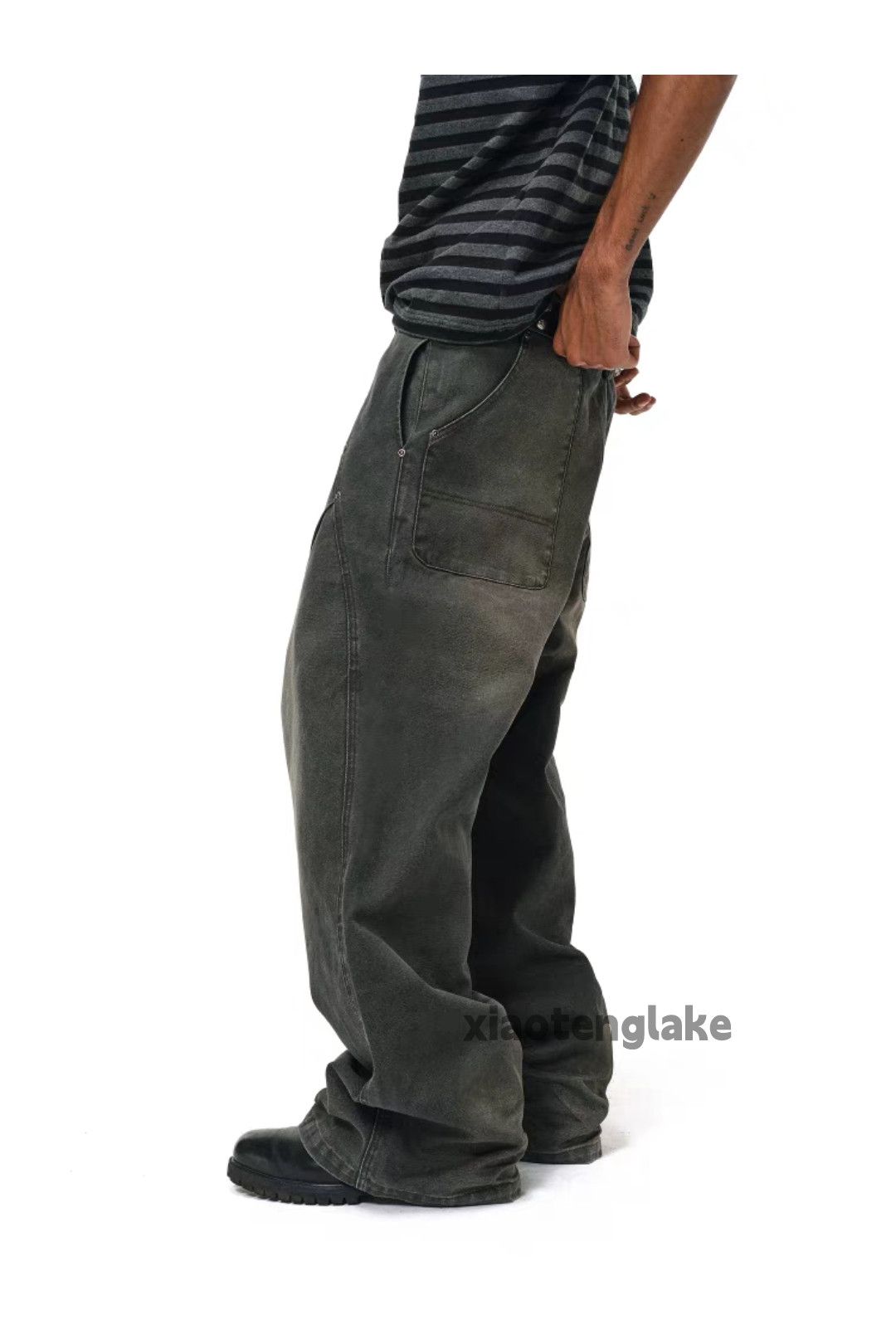 Vintage Utility washed faded loose baggy skate pleated cargo pants Size US 34 / EU 50 - 7 Thumbnail