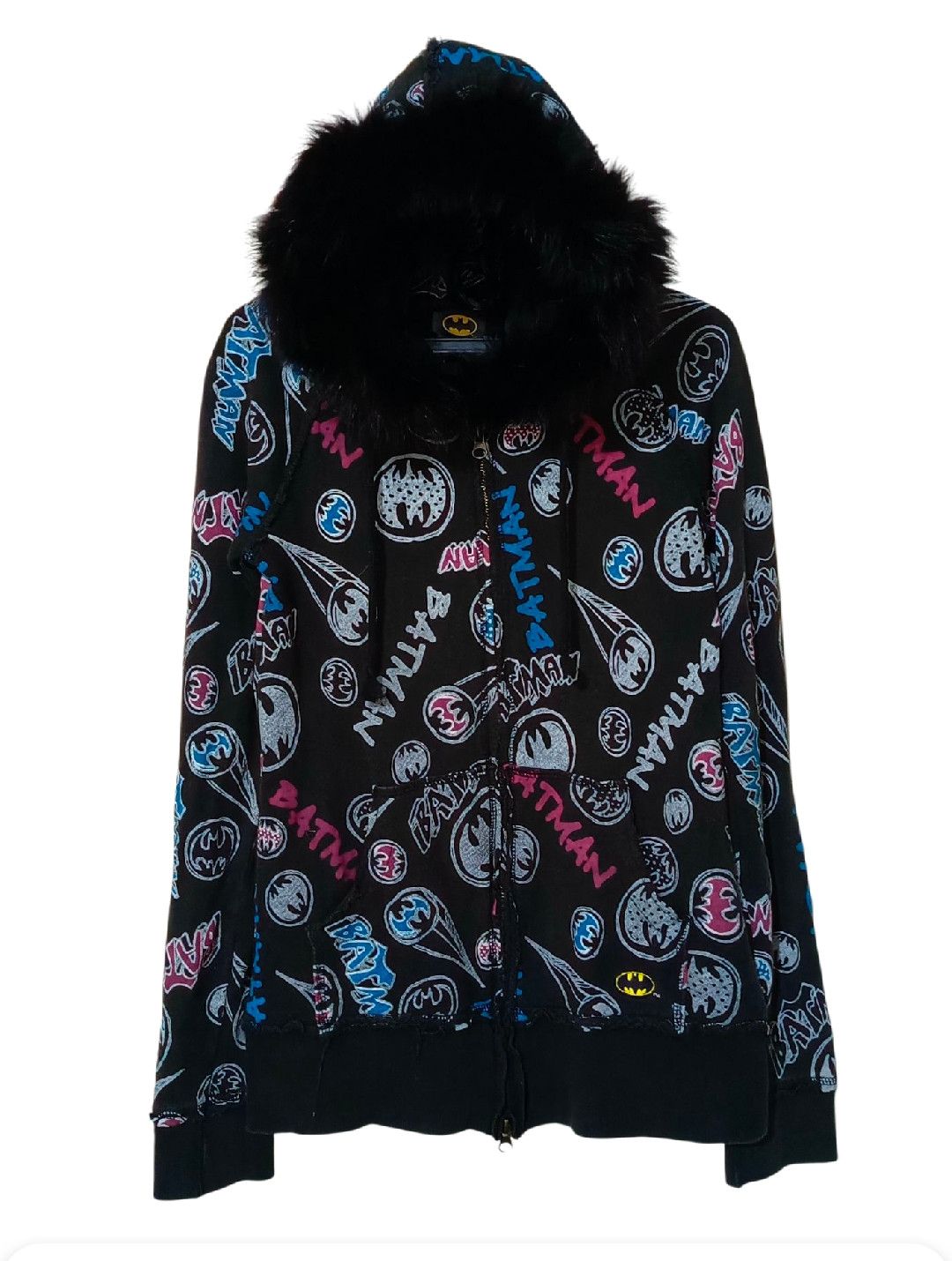 Marvel Comics BATMAN Custom TM & DC Comics (s11) Double Zip Fur Hoodie Size US L / EU 52-54 / 3 - 2 Thumbnail
