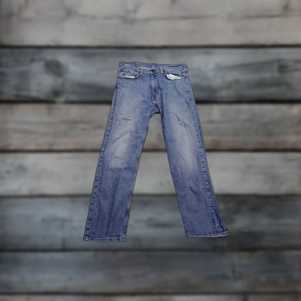 Levi's Levi's 505 Jeans Mens 36x30 Blue Regular Fit Western Cowboy Rancher Light Wash Denim Straight 5-Pocket Comfort Stretch Jeans Mens Size US 36 / EU 52 - 1 Thumbnail