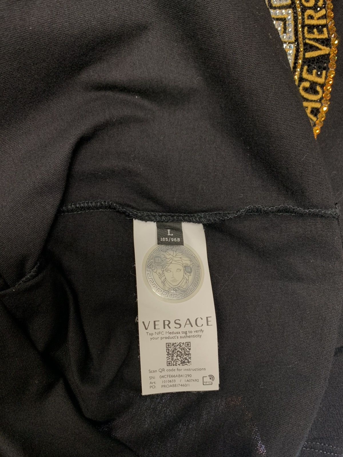 Versace Versace Crystal Medusa T-Shirt Black Large Size US L / EU 52-54 / 3 - 5 Thumbnail