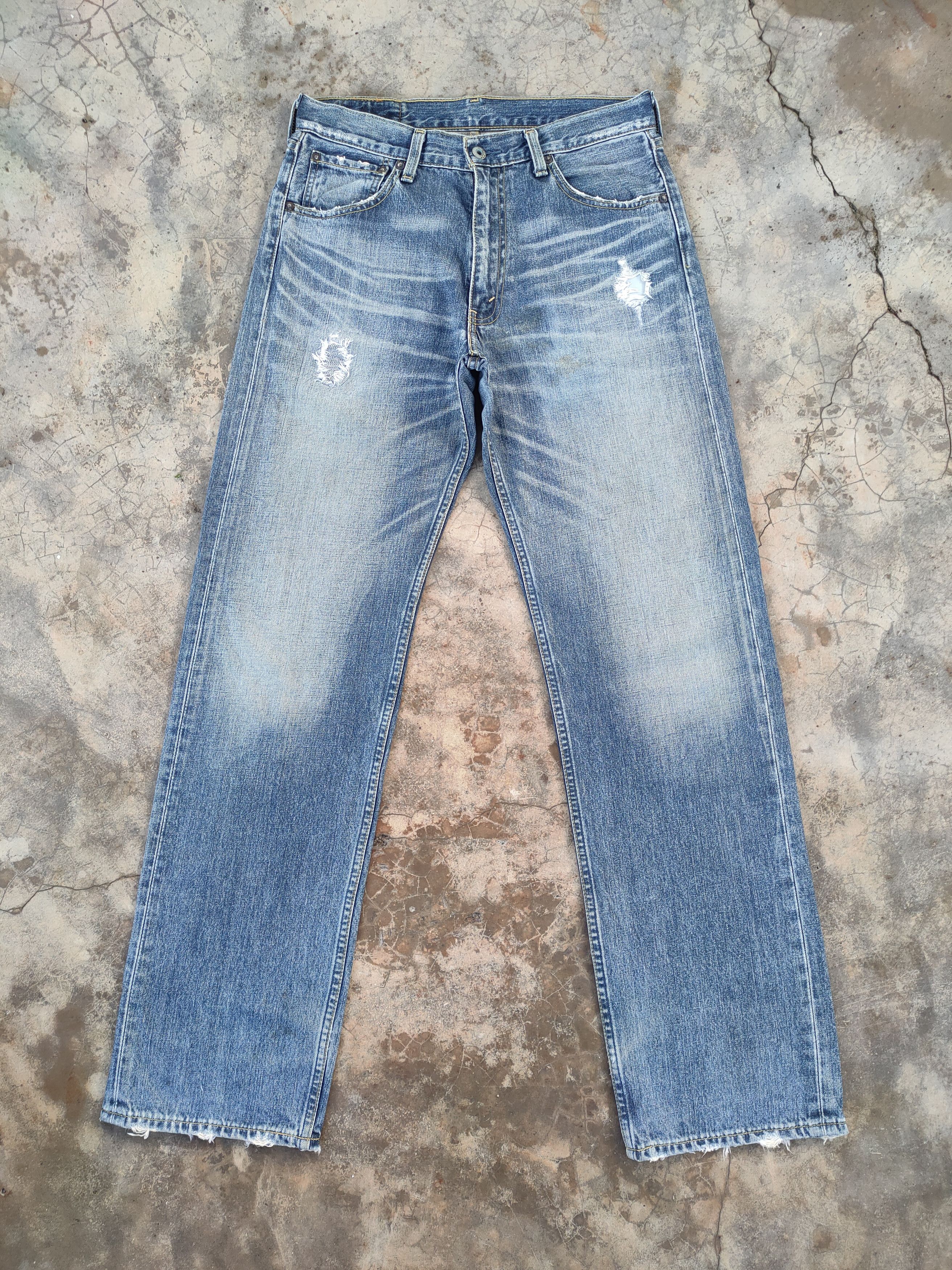 Jean × Levi's × Vintage VINTAGE LEVI'S 503 FADED RIPPED JEANS DENIM PANTS Size US 32 / EU 48 - 1 Thumbnail