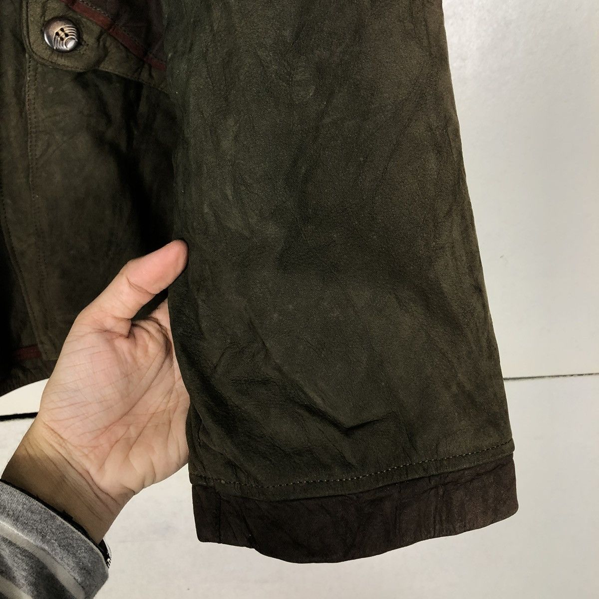 Japanese Brand 🔥VINTAGE BIKER LEATHER JACKET GENOME BLACK LABEL SPAIN Size US L / EU 52-54 / 3 - 17 Thumbnail