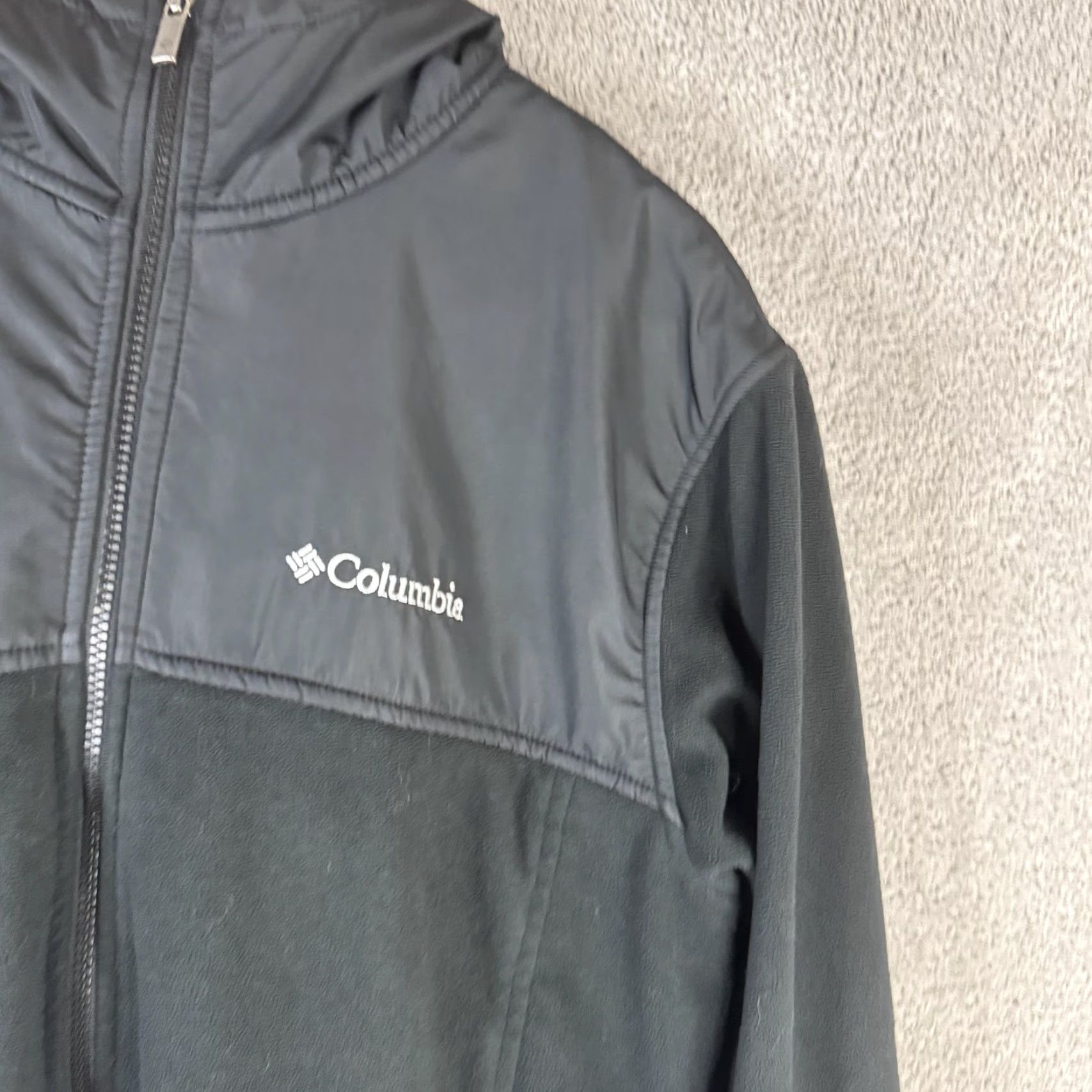 Vintage Columbia Jacket Mens L Black Hooded Full Zip Fleece Panels Outdoor Size US L / EU 52-54 / 3 - 4 Thumbnail