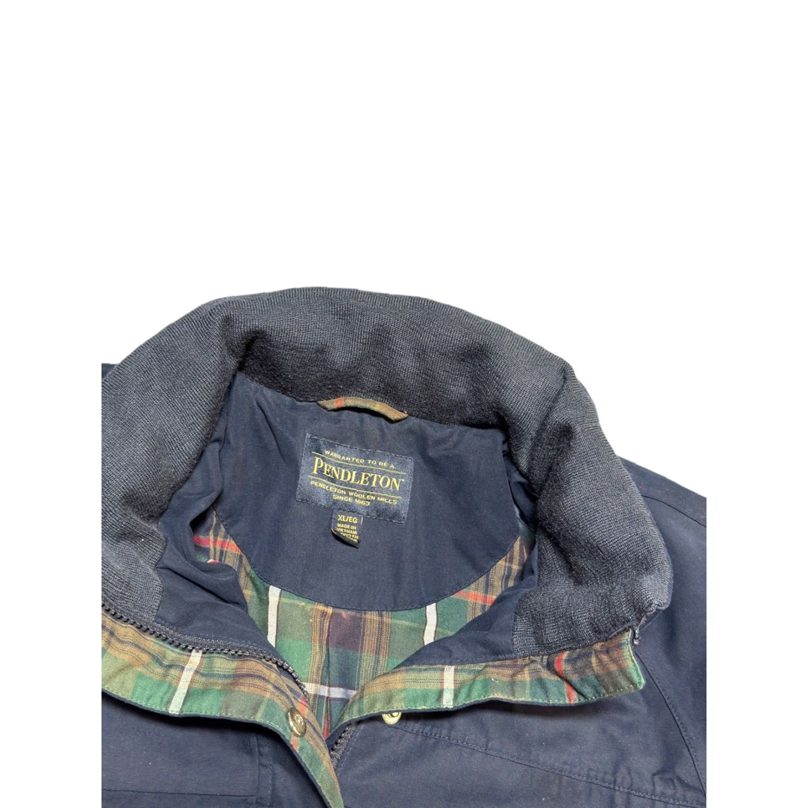 Pendleton Pendleton Sz XL Rain Trench Coat Black Jacket Full Zip Snap Hideaway Hood Size XL / US 12-14 / IT 48-50 - 4 Thumbnail