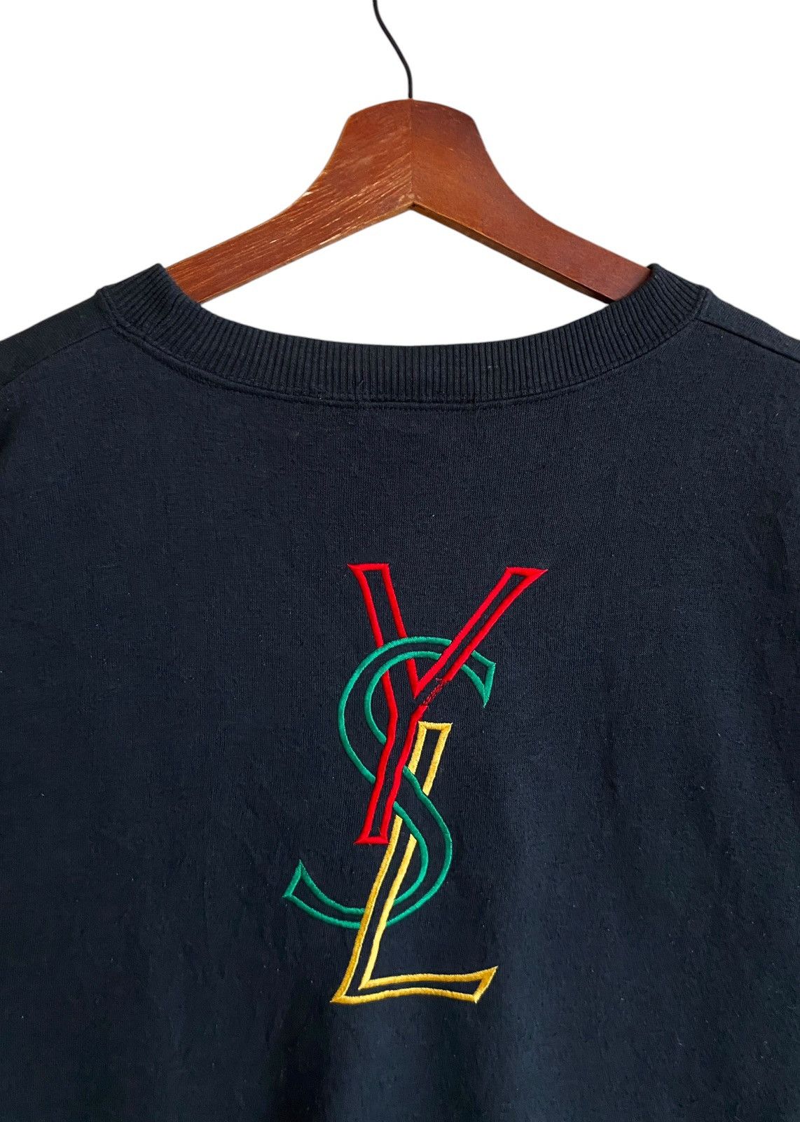 Yves Saint Laurent Very Rare Vintage YvesSaintLaurent SpellOut Sweatshirt 1990s Size US M / EU 48-50 / 2 - 3 Thumbnail
