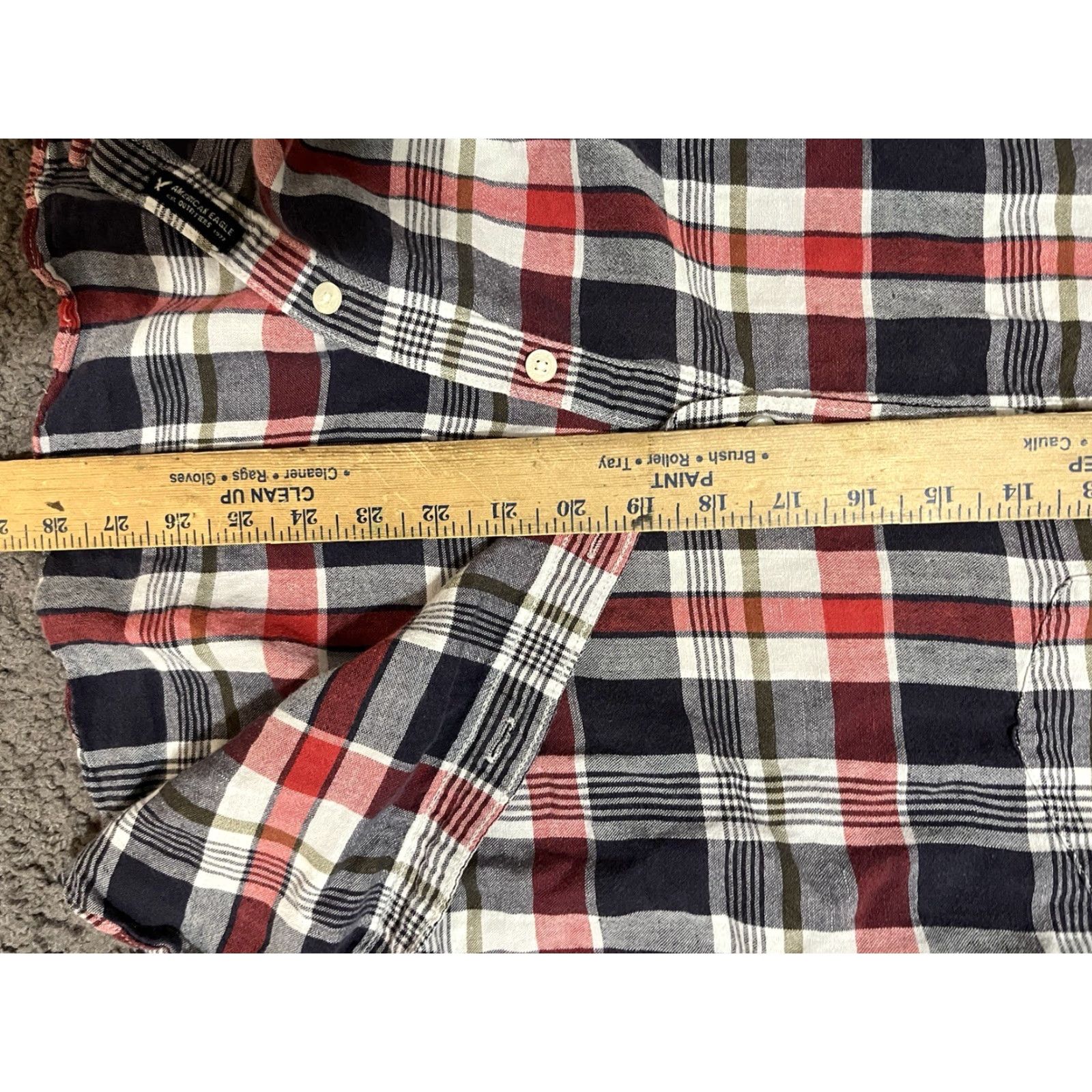 American Eagle Outfitters VINTAGE American Eagle Outfitters Button-Up Shirt Men's L Red Linen blend Plaid Button-Down Collar Classic Casual/Business/Formal Size US L / EU 52-54 / 3 - 6 Thumbnail