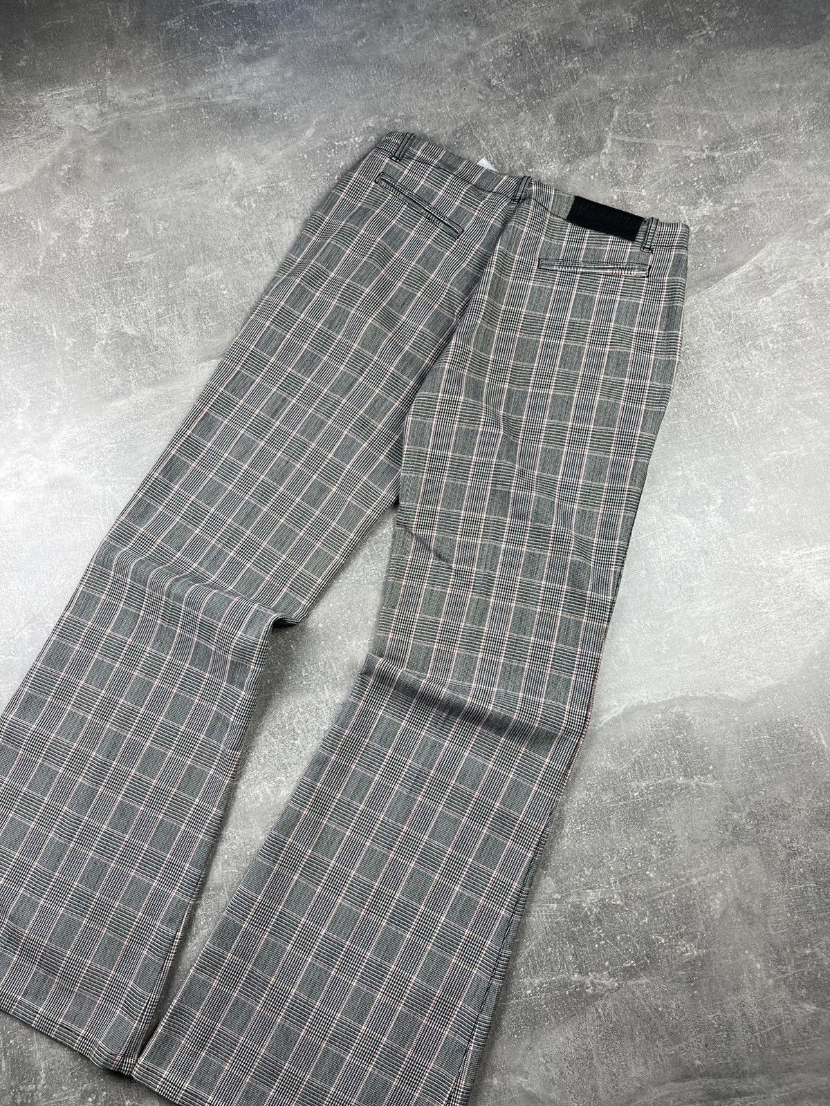 Moschino × Vintage Moschino Vintage Rare Archive Flared Checkered Pants Size 34" / US 12 / IT 48 - 3 Thumbnail