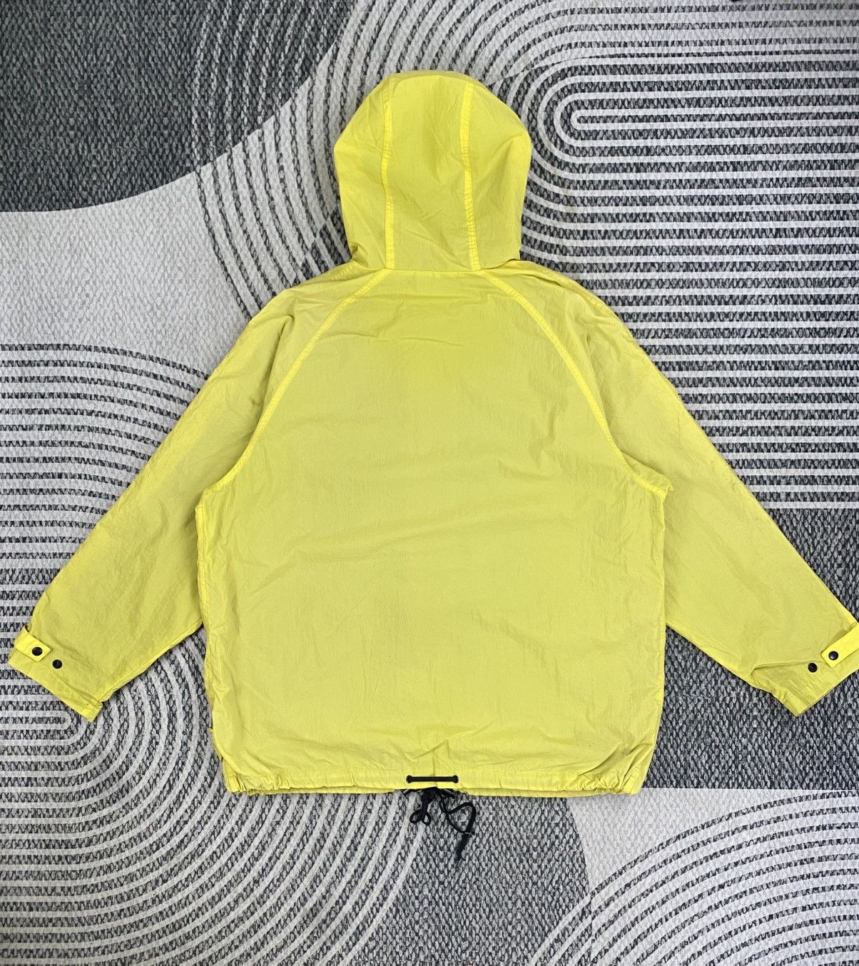 Nike Vintage 90’S Nike Yellow Fleece Lined Hooded Windbreaker Size US L / EU 52-54 / 3 - 2 Thumbnail