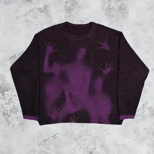 Japanese Brand × Vintage Fashionable loose sweater with round neckline Size US L / EU 52-54 / 3 - 1 Thumbnail