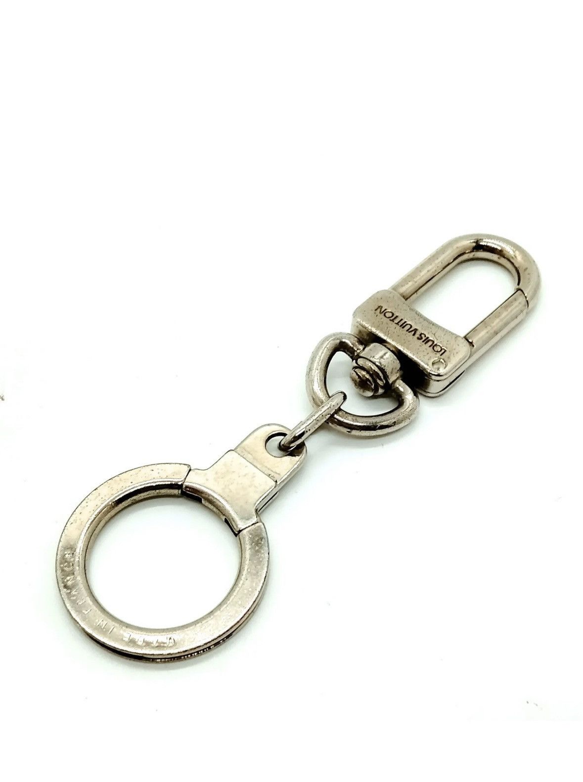 image of Louis Vuitton Key Ring in Silver, Men's