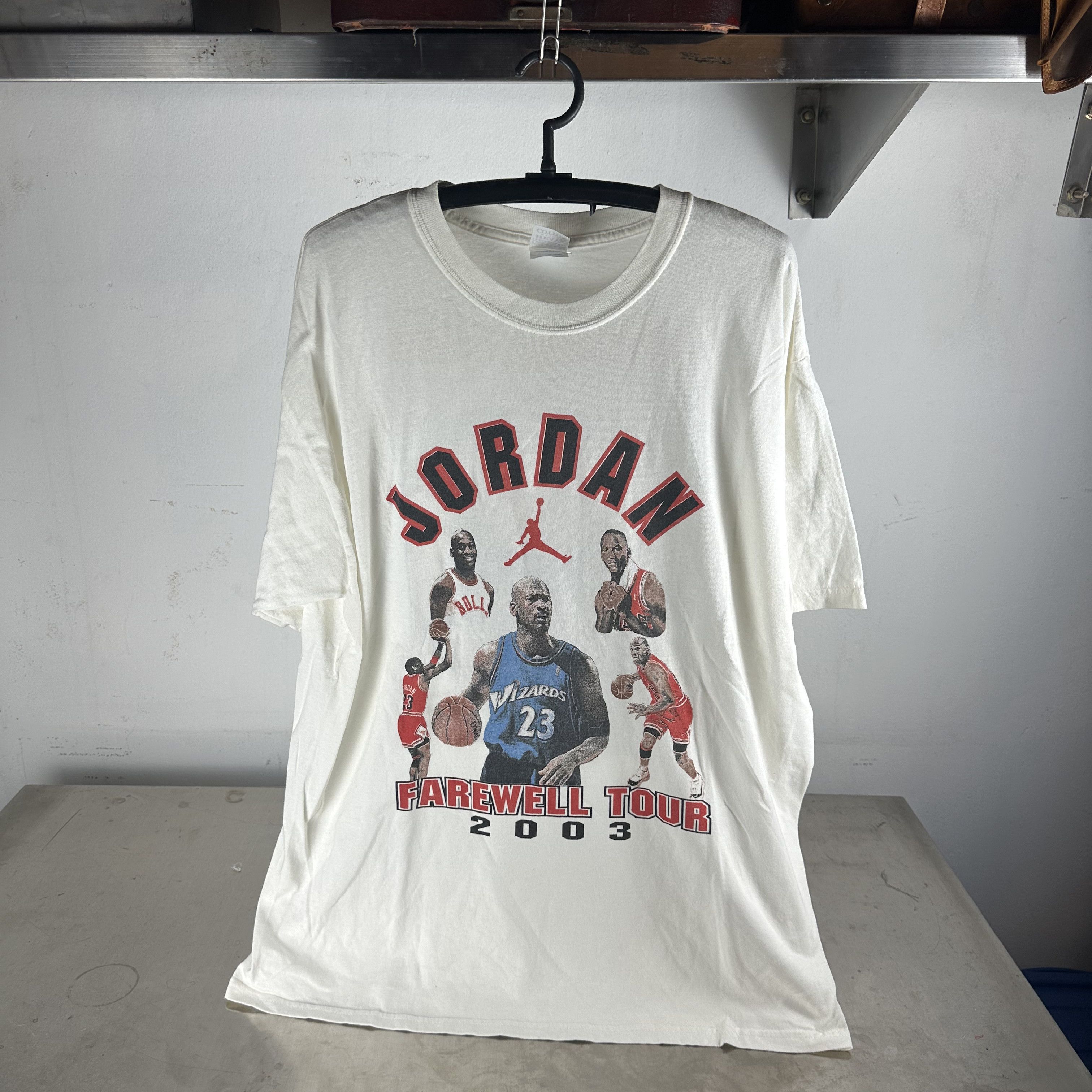 Vintage 2003 Michael Jordan Farewell Tour NBA Tribute T-Shirt Size US XL / EU 56 / 4 - 1 Thumbnail
